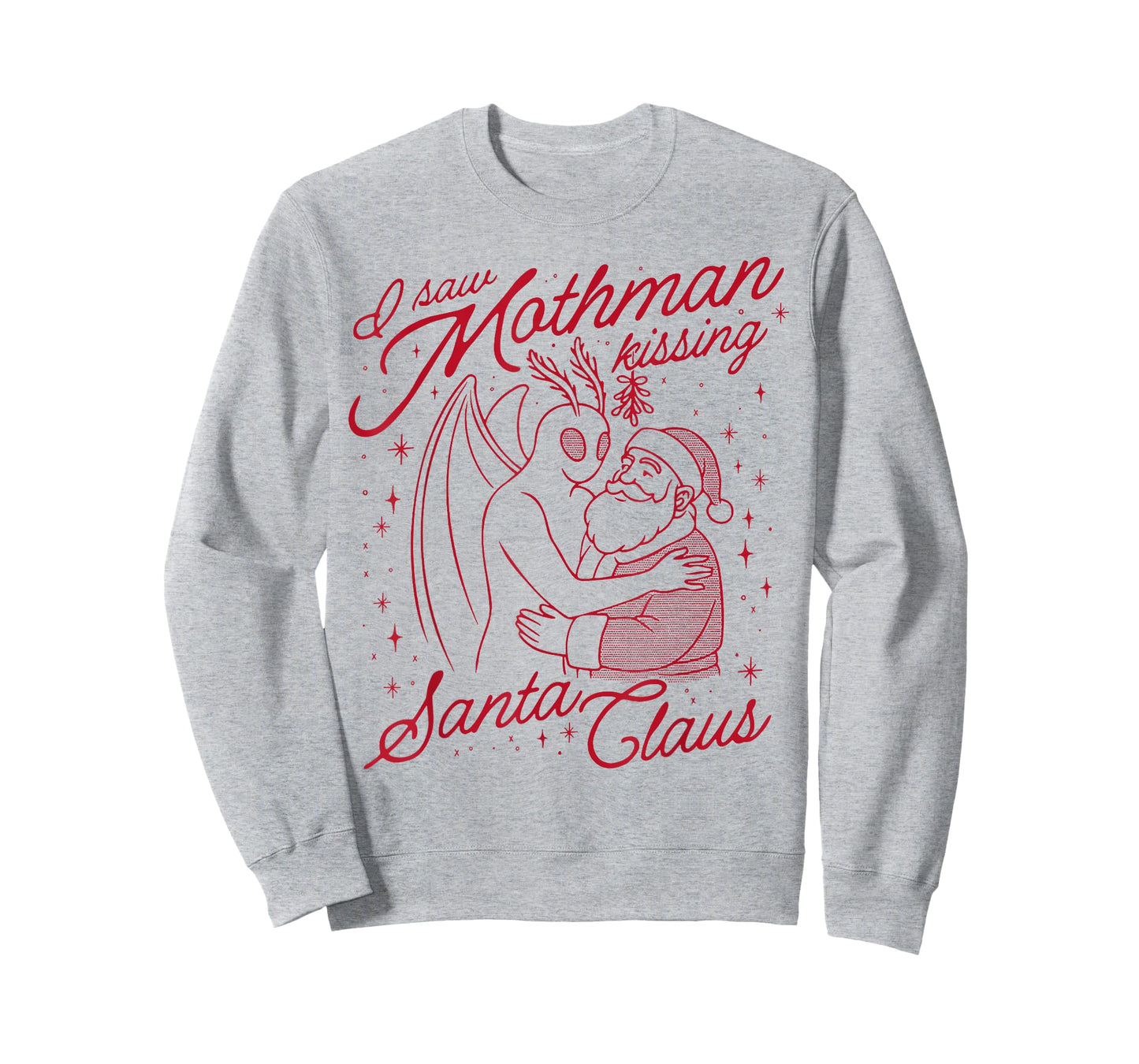 I Saw Mothman Kissing Santa Claus T-Shirt