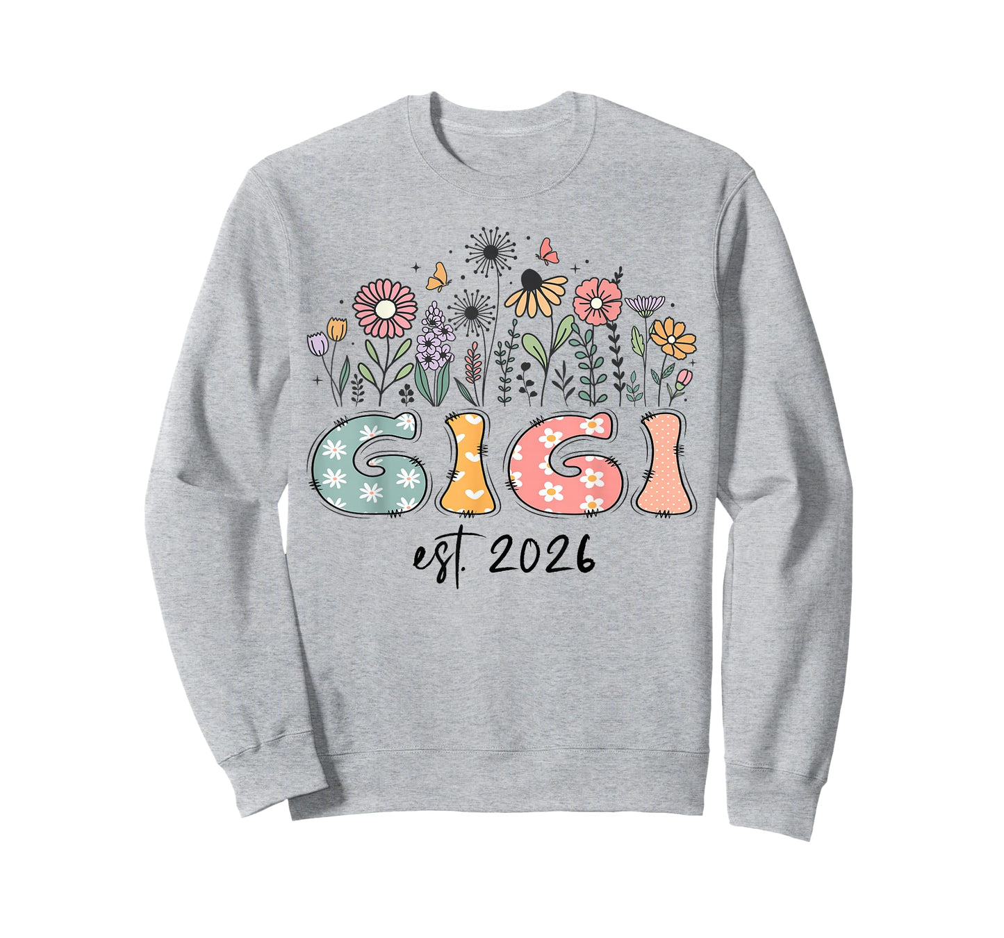 Promoted to Gigi Est. 2026 Daisy Floral Wildflower T-Shirt