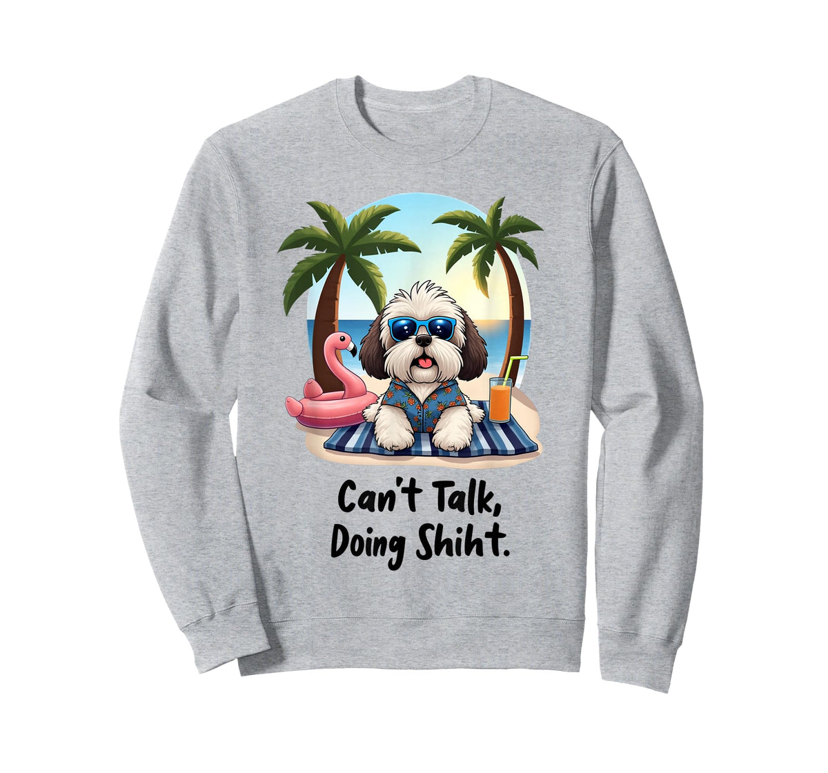 Can't Talk Doing Shiht Shih Tzu Mom Gifts Funny Shih Tzu T-Shirt