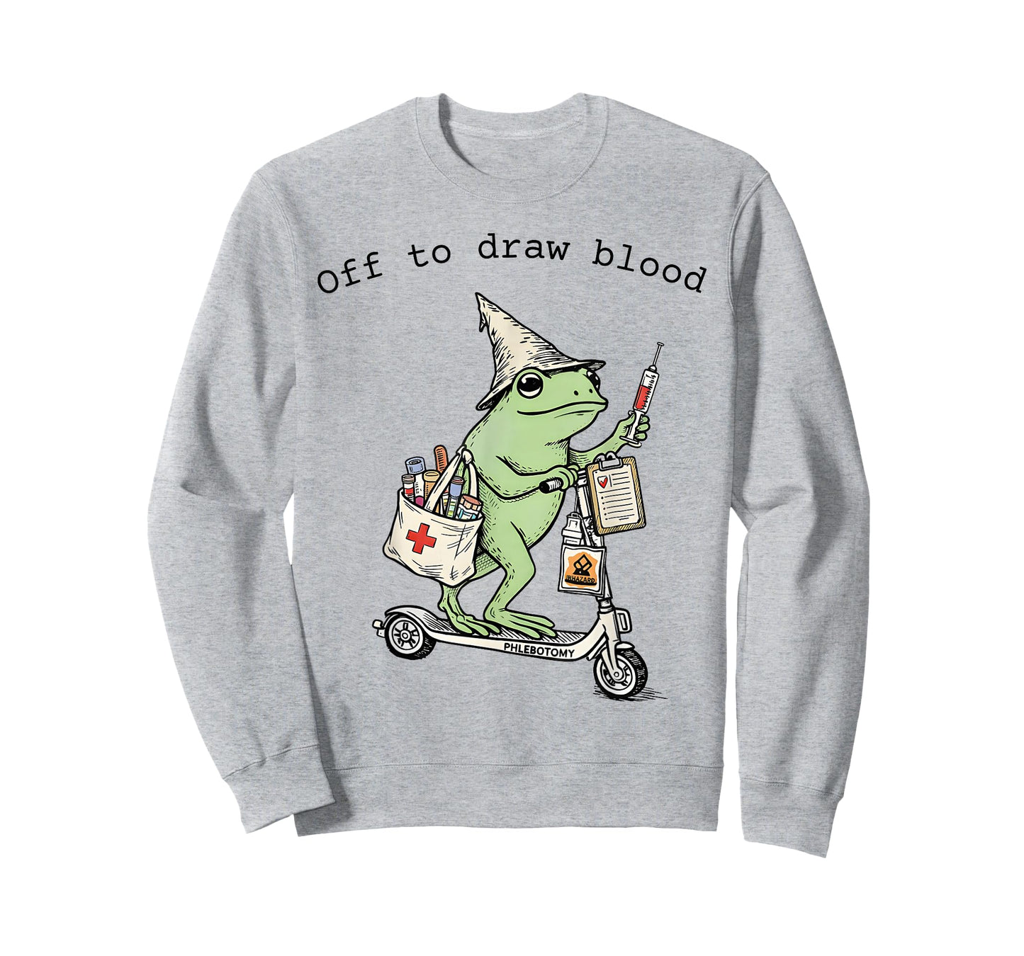 Off to Draw-Blood Funny Frog Nurse Phlebotomist Tech Nurse T-Shirt
