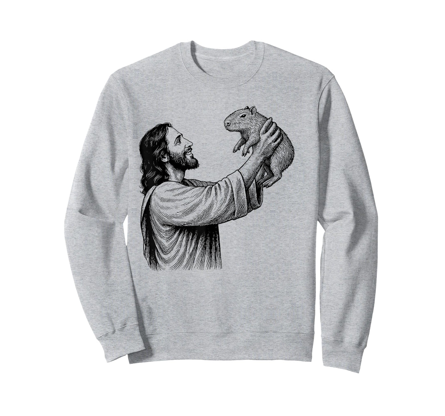 Jesus Holding Capybara Christian T-Shirt