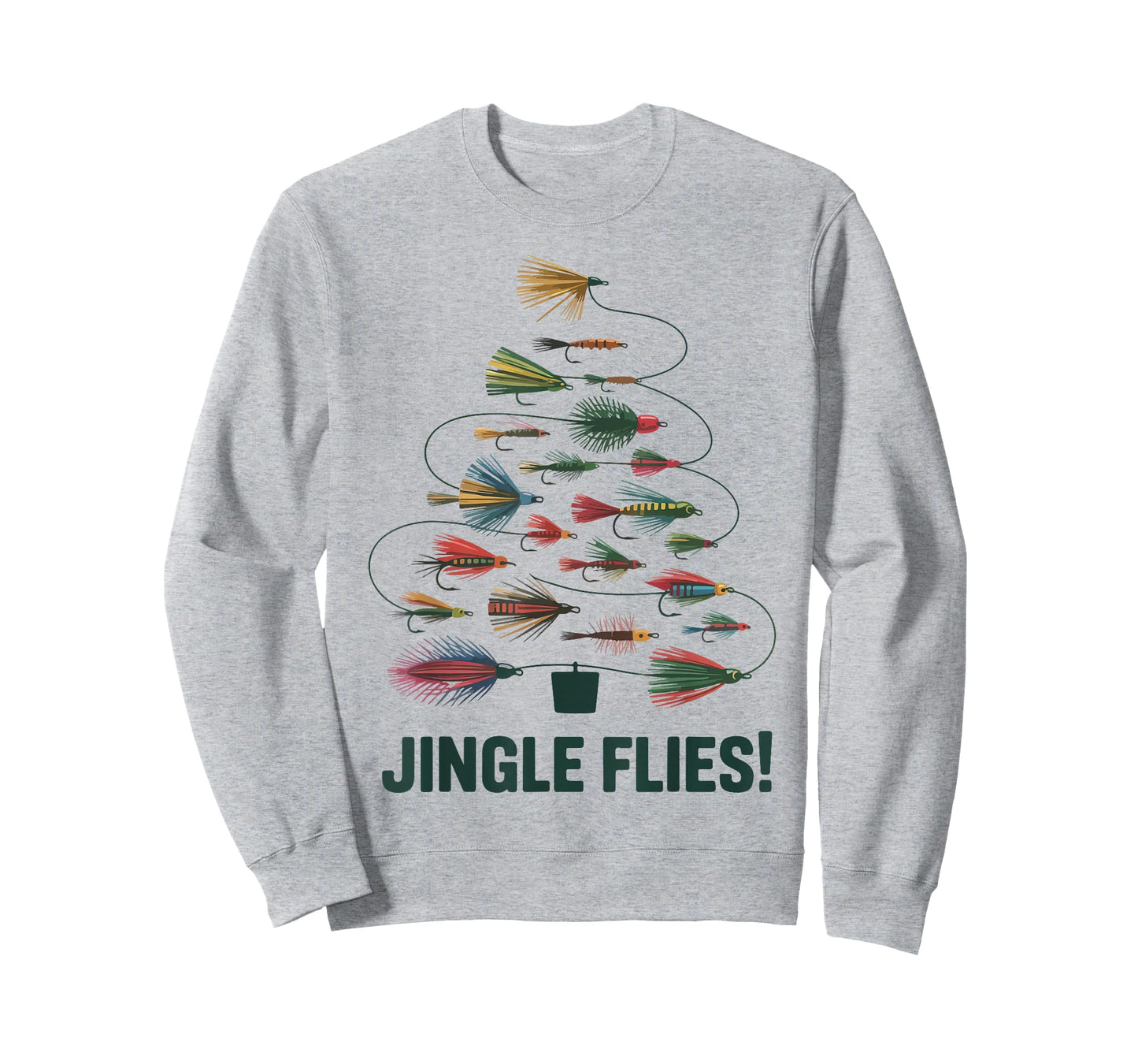 Jingle Flies Funny Fly Fishing Lure Christmas Pajama Toddler T-Shirt