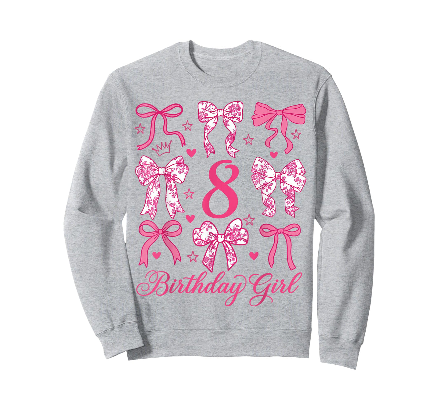 Cute It's My 8 Bday Coquette Bow 8th Birthday Girls T-Shirt