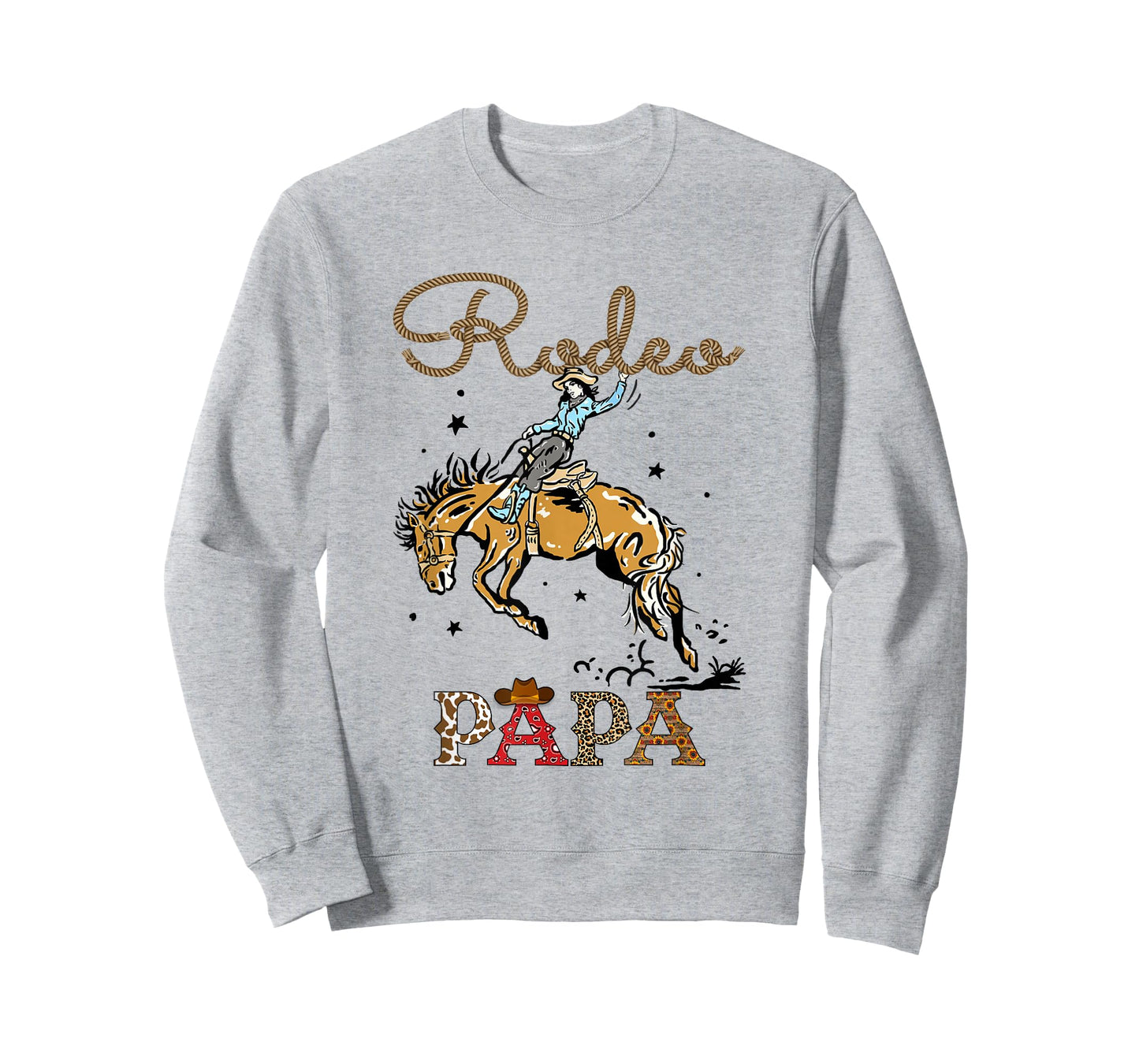 Rodeo Papa Cowboy Cowgirl Birthday Matching Family T-Shirt