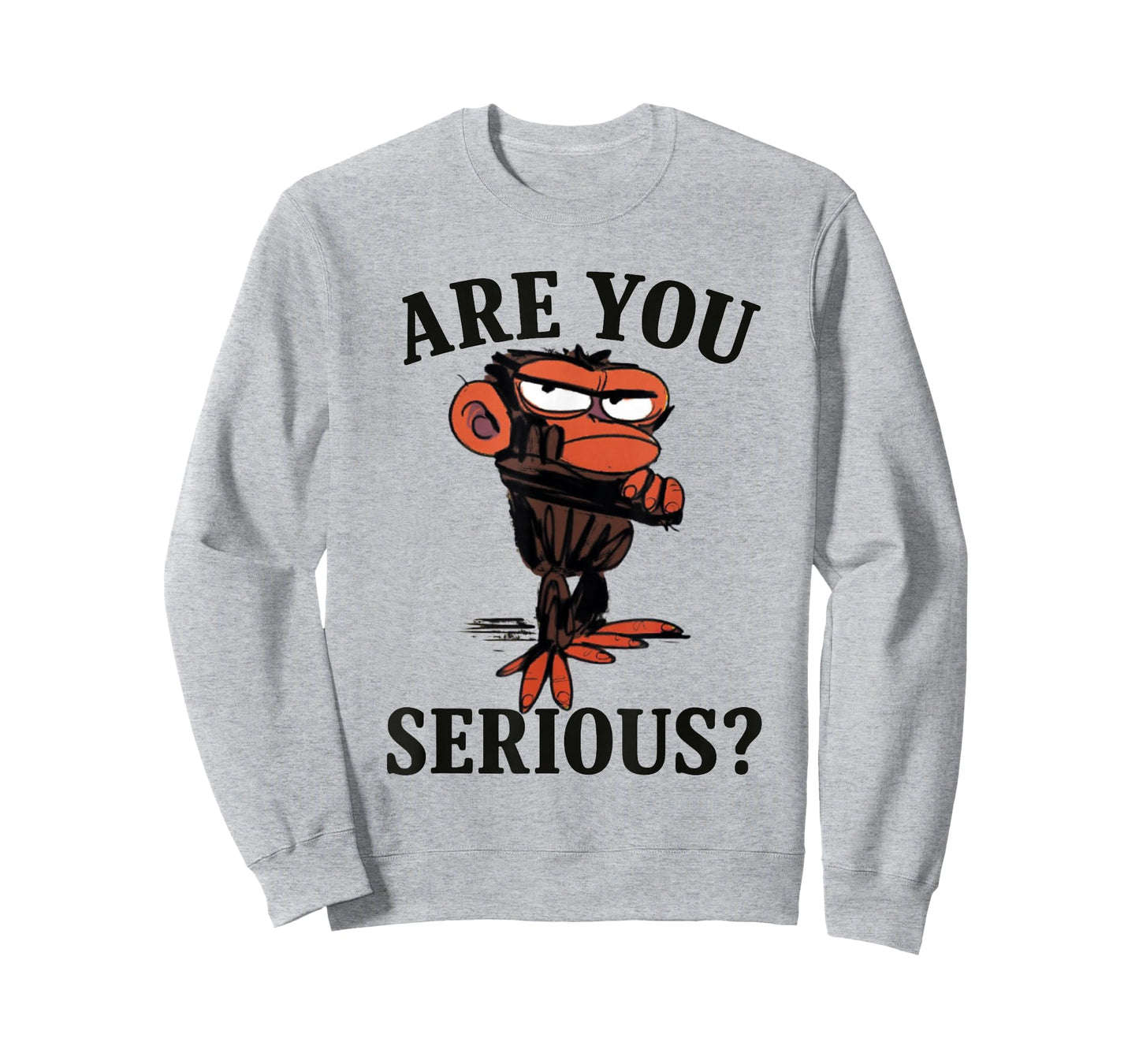 Humor are You Serious Grumpy Funny Monkey Meme T-Shirt