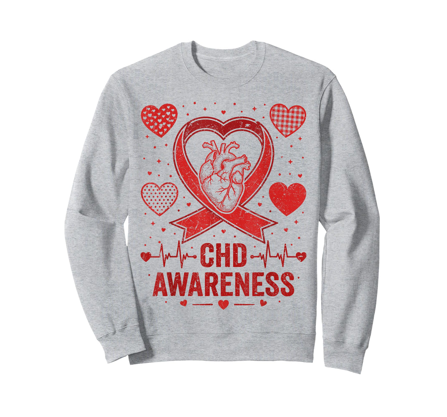CHD Awareness Wear Red Congenital Heart Defect Ribbon T-Shirt