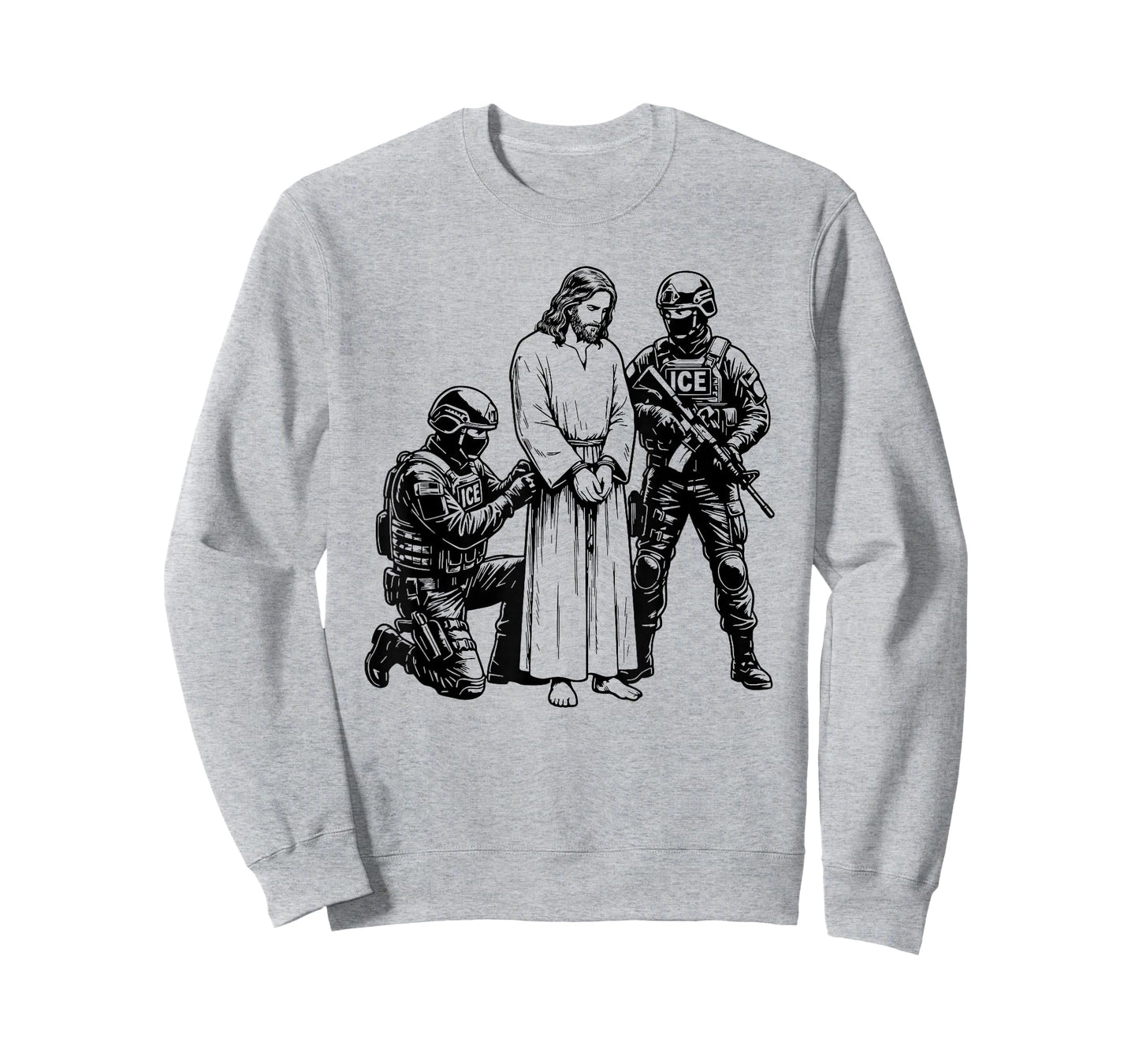Anti ICE Jesus Arrested Parody T-Shirt
