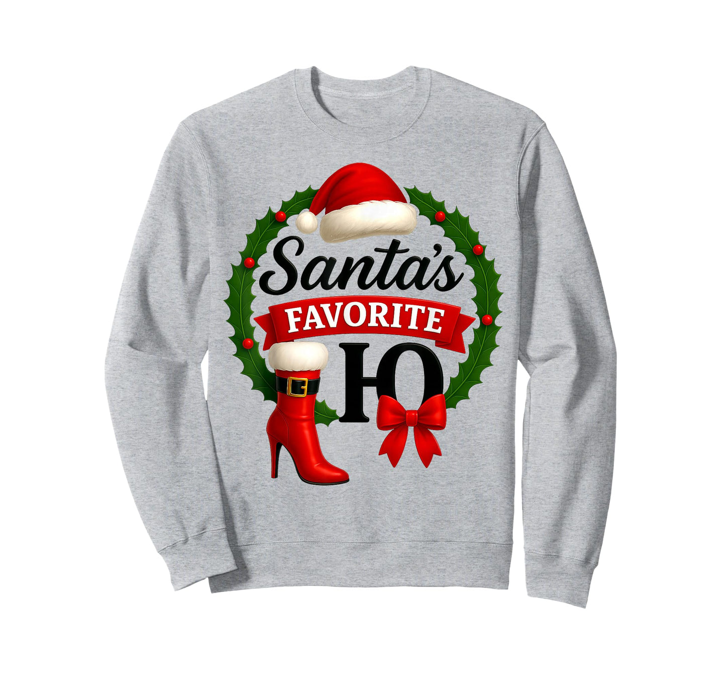 Santa's Favorite HO Christmas Lights Merry Christmas Pajamas T-Shirt