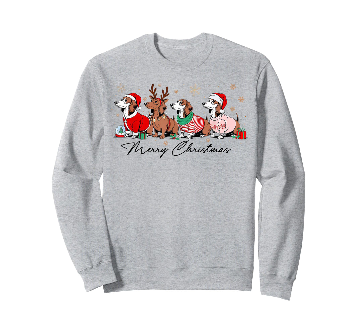 Christmas Funny Weenie Dog Dachshund Cute Merry Xmas Holiday T-Shirt