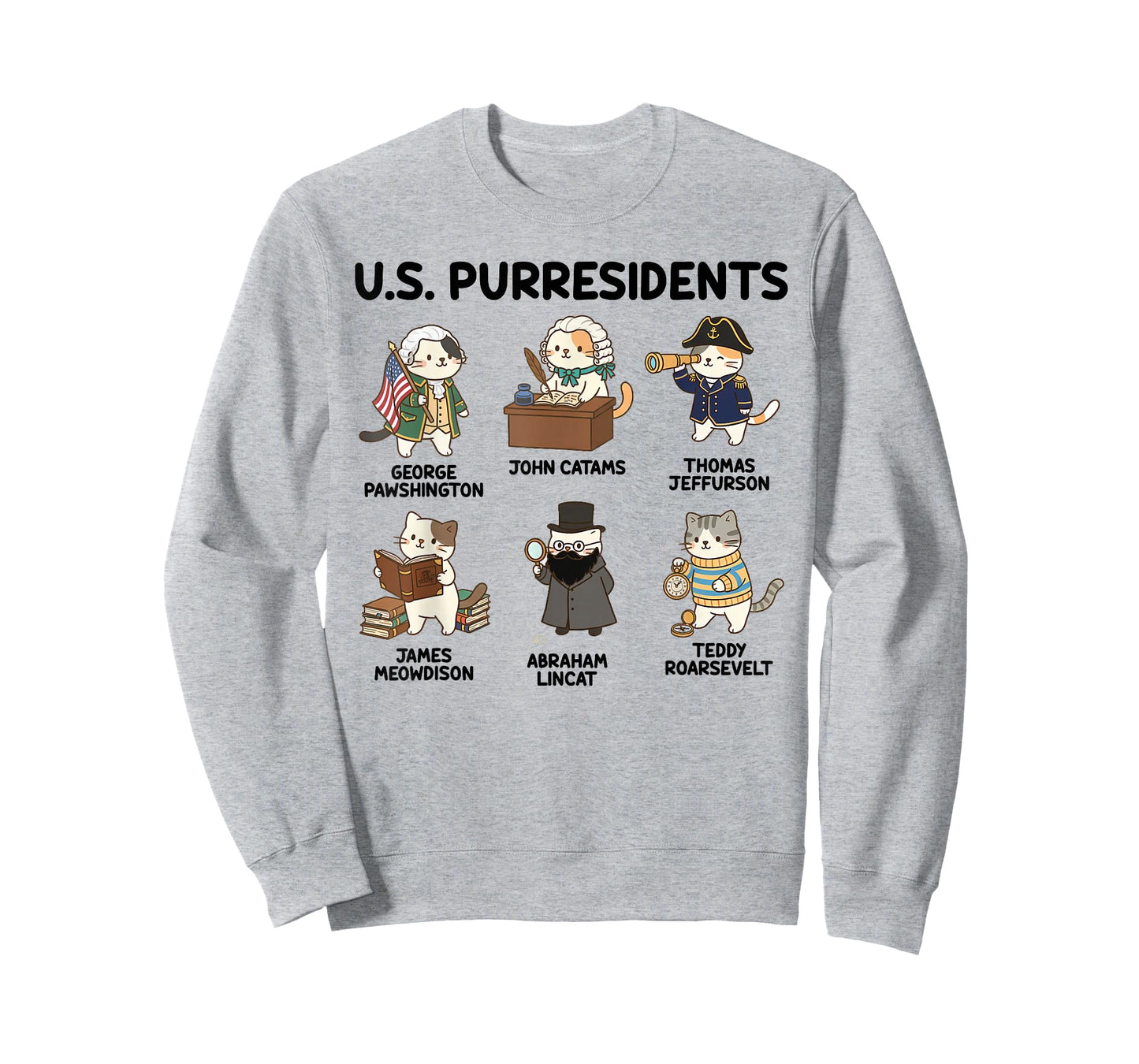 History Teacher American History Cat Lover US Purresidents T-Shirt