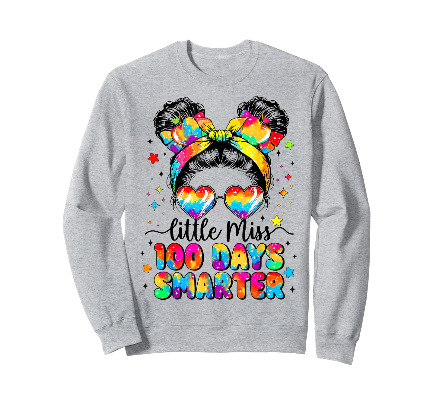Little Miss 100 Days Smarter Girl Happy 100 Days of School T-Shirt