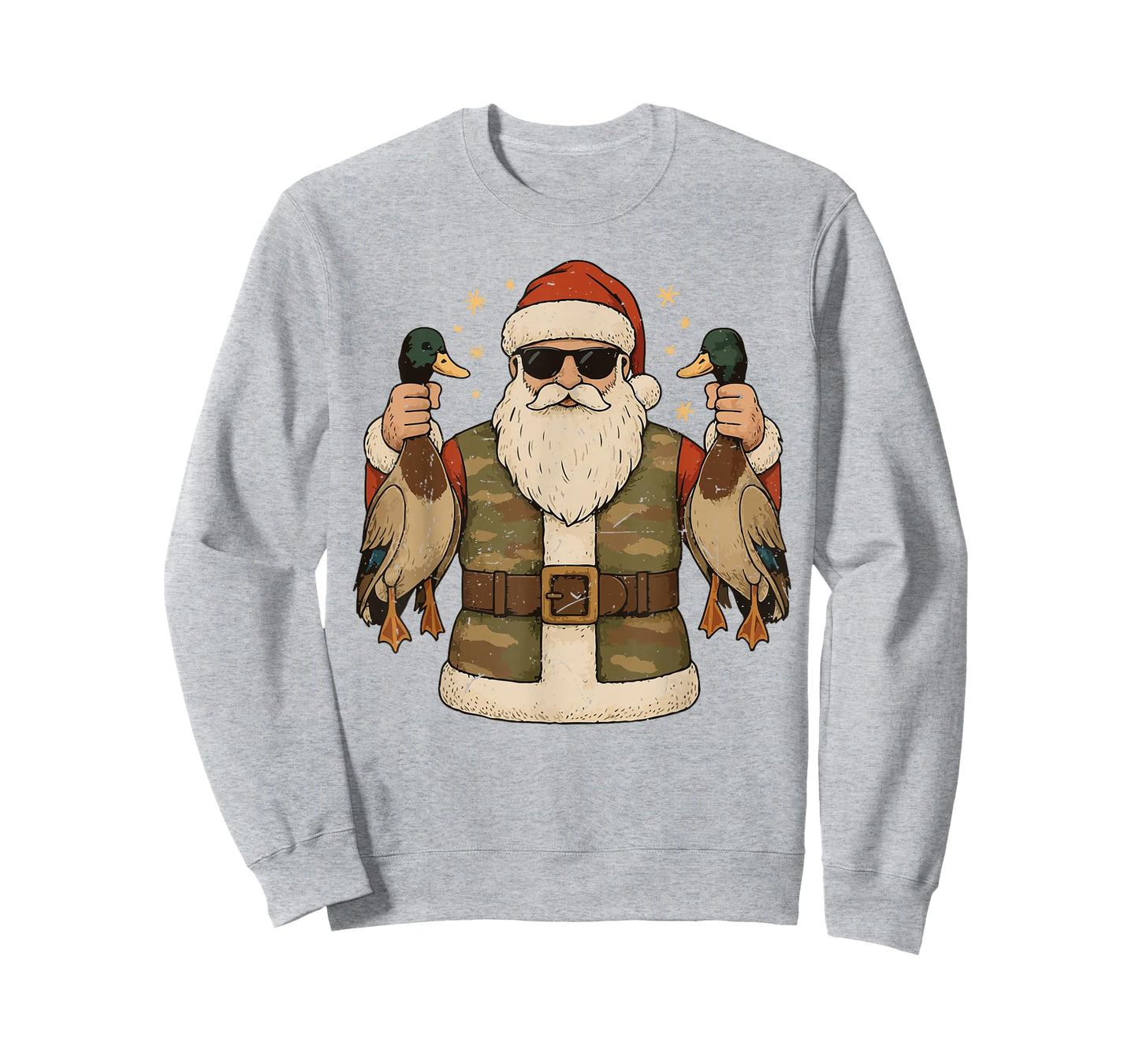 Santa Hold Mallard Duck Hunting Christmas Pajama Toddler Boy T-Shirt