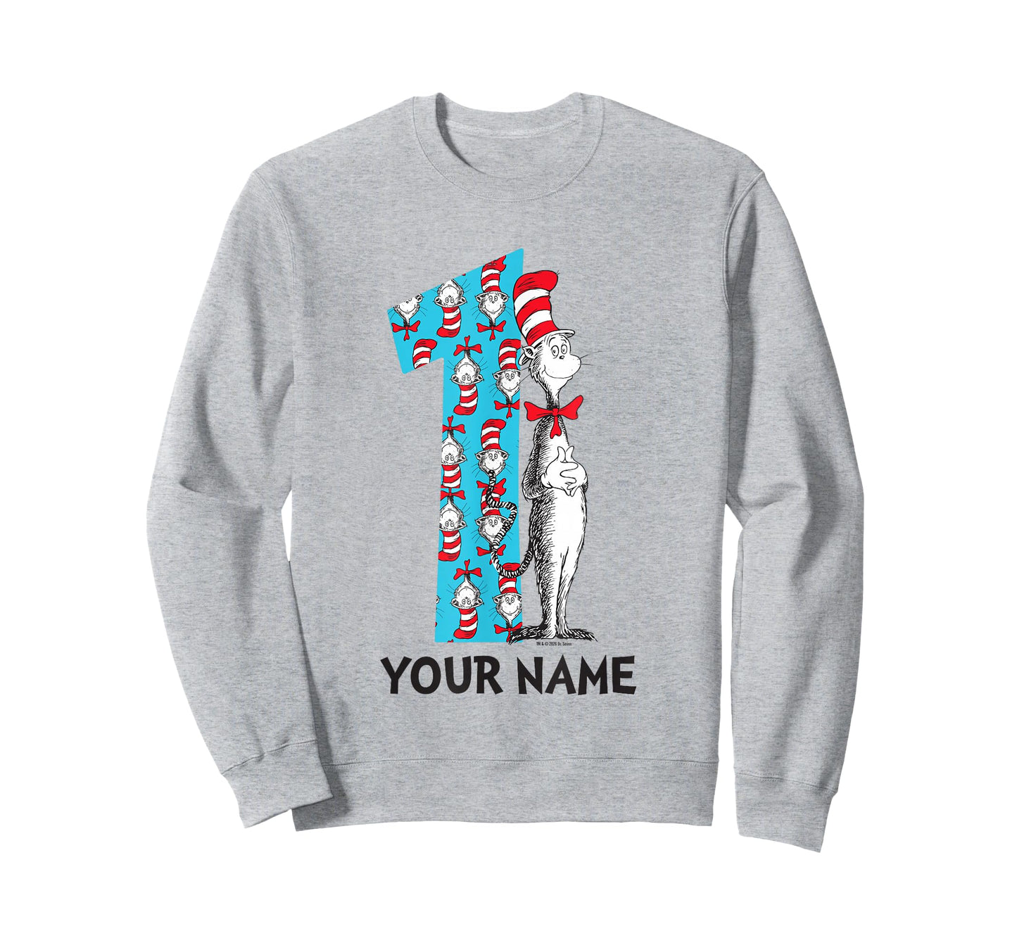 Cat in The Hat Customizable Name 1st Birthday Celebration