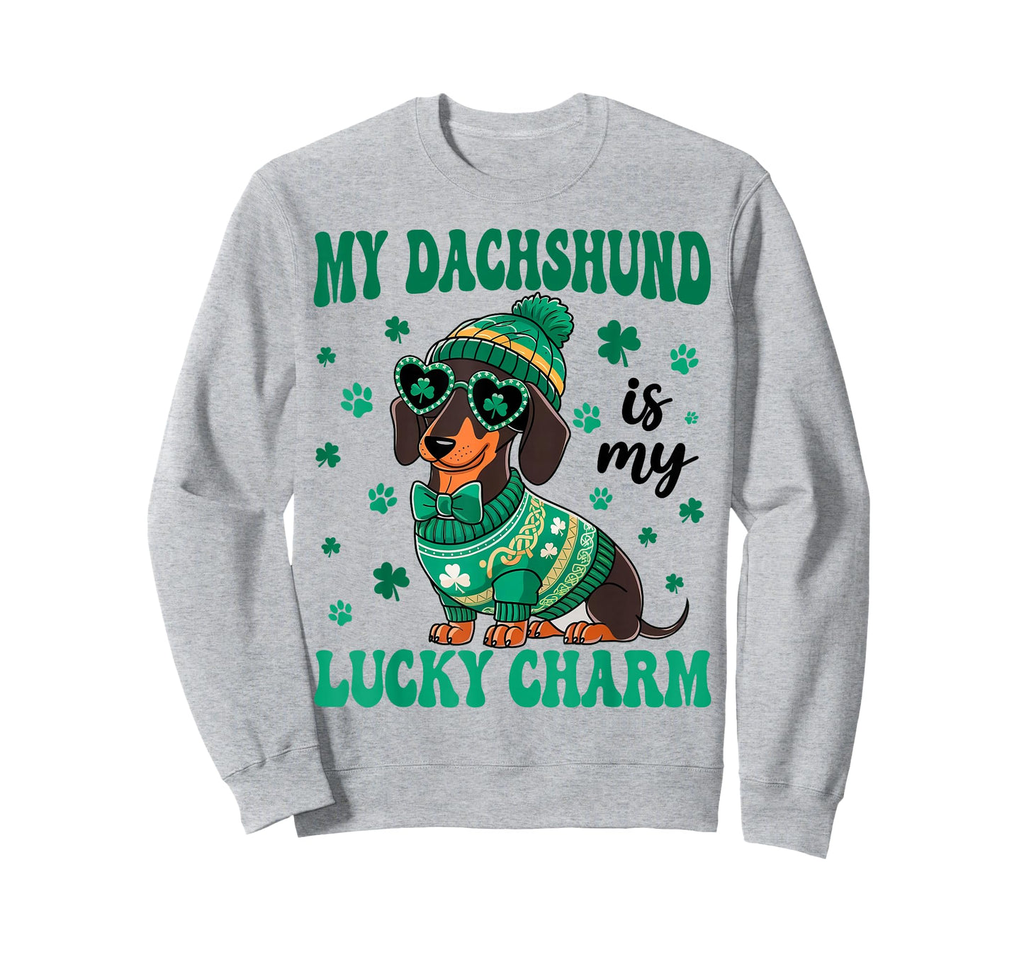 My Dachshund is My Lucky Charm Wiener Owner St Patricks Day T-Shirt