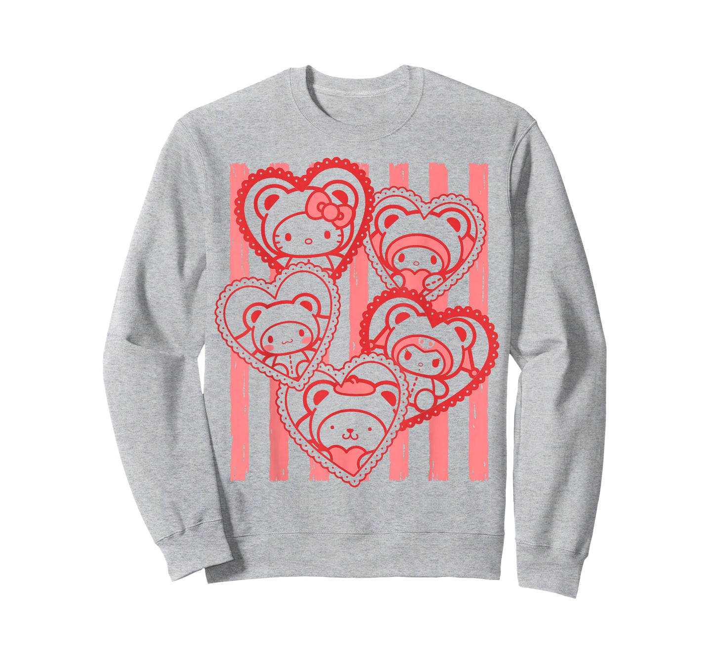Hello Kitty Valentine's Day Sanrio Characters Bear Hoodie T-Shirt