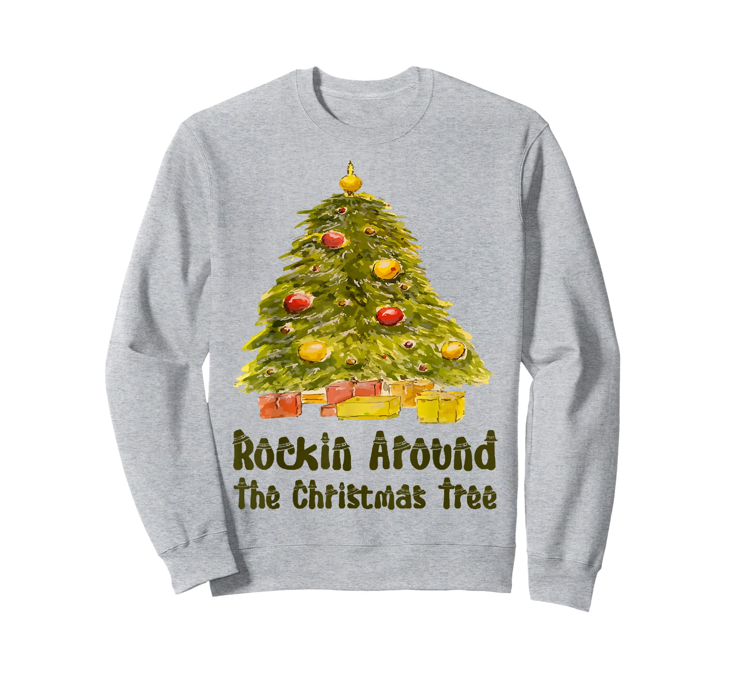 Funny Xmas Rockin.Around The Christmas Tree Costume T-Shirt