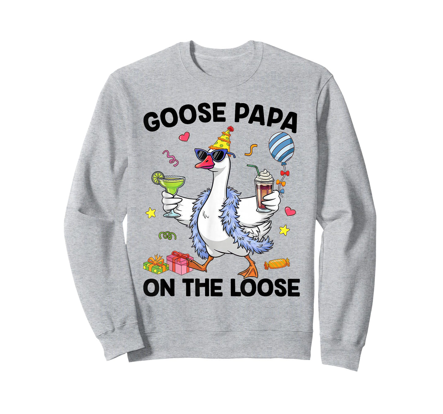 Papa Goose On The Loose Funny Birthday Matching Family T-Shirt