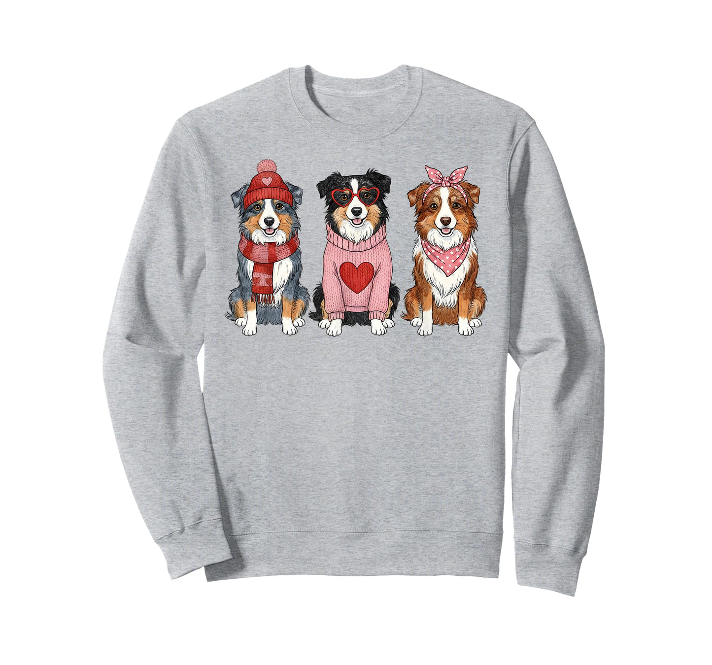 Cute Australian Shepherd Valentine Aussie Dog T-Shirt