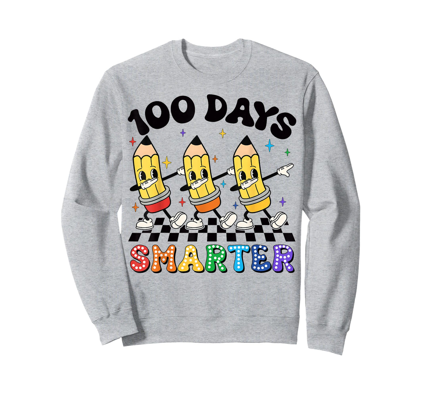Groovy Dabbing Pencil 100 Days of School Boys Girls Teacher T-Shirt