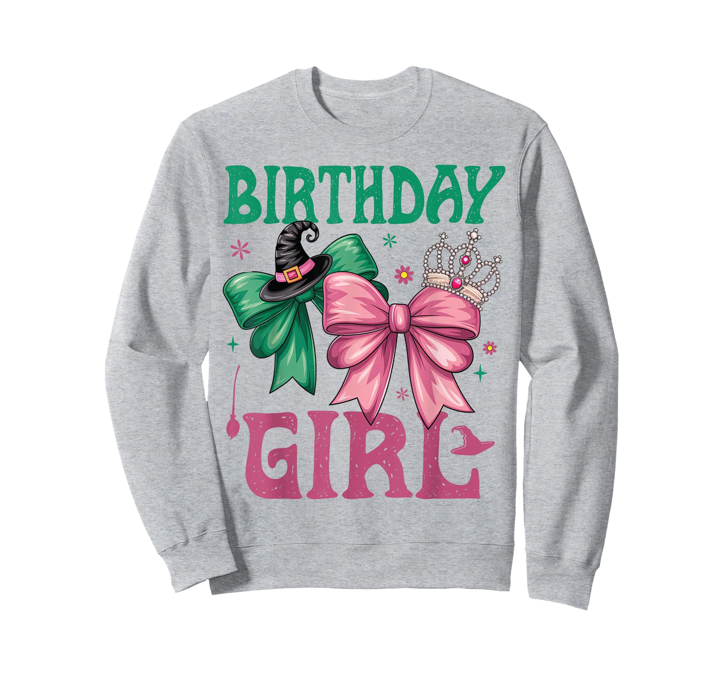 Birthday Girl Pink and Green Birthday Witch Women Girl Kids T-Shirt
