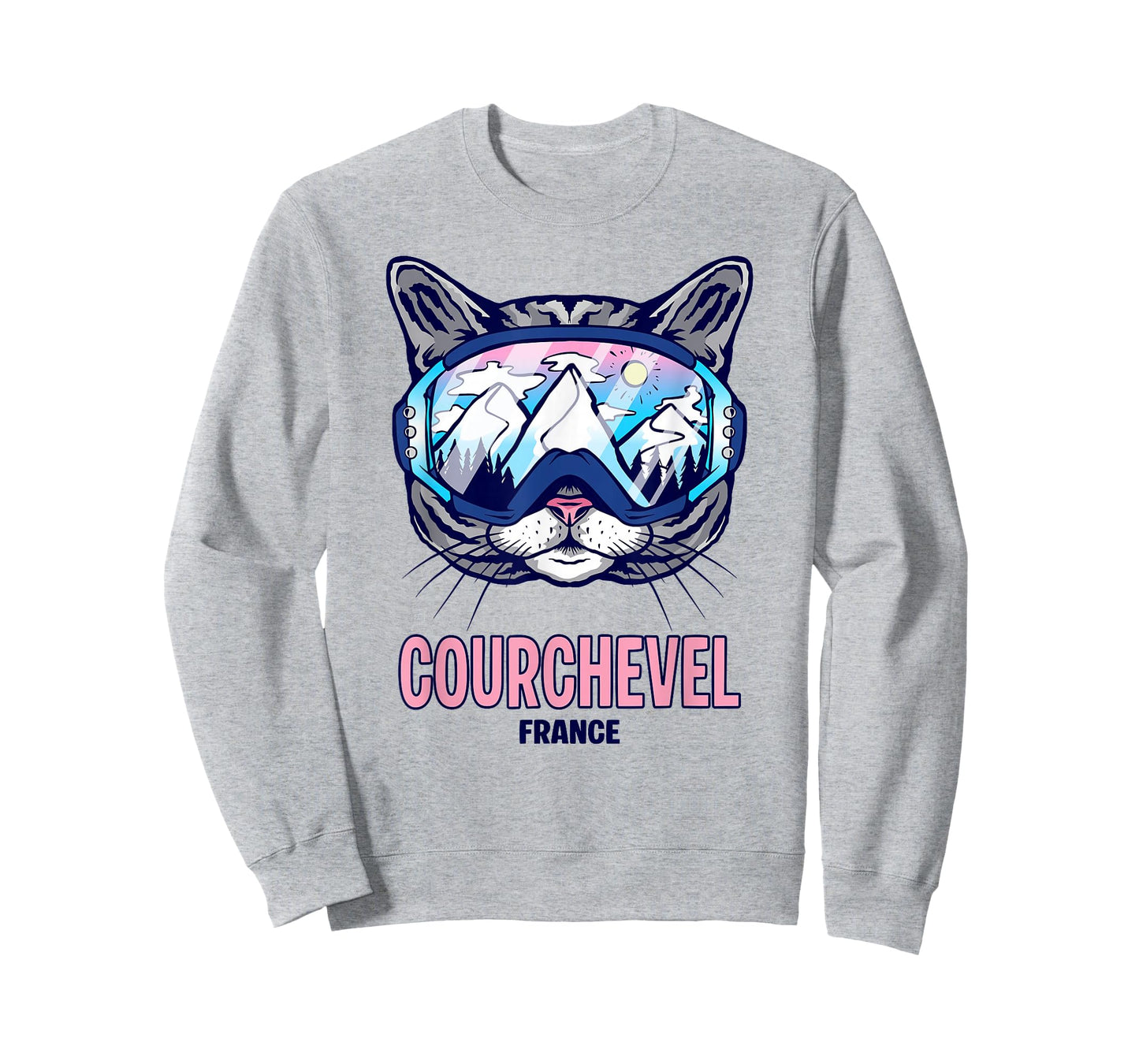 Courchevel Cat Ski Goggles Mountain Panorama T-Shirt