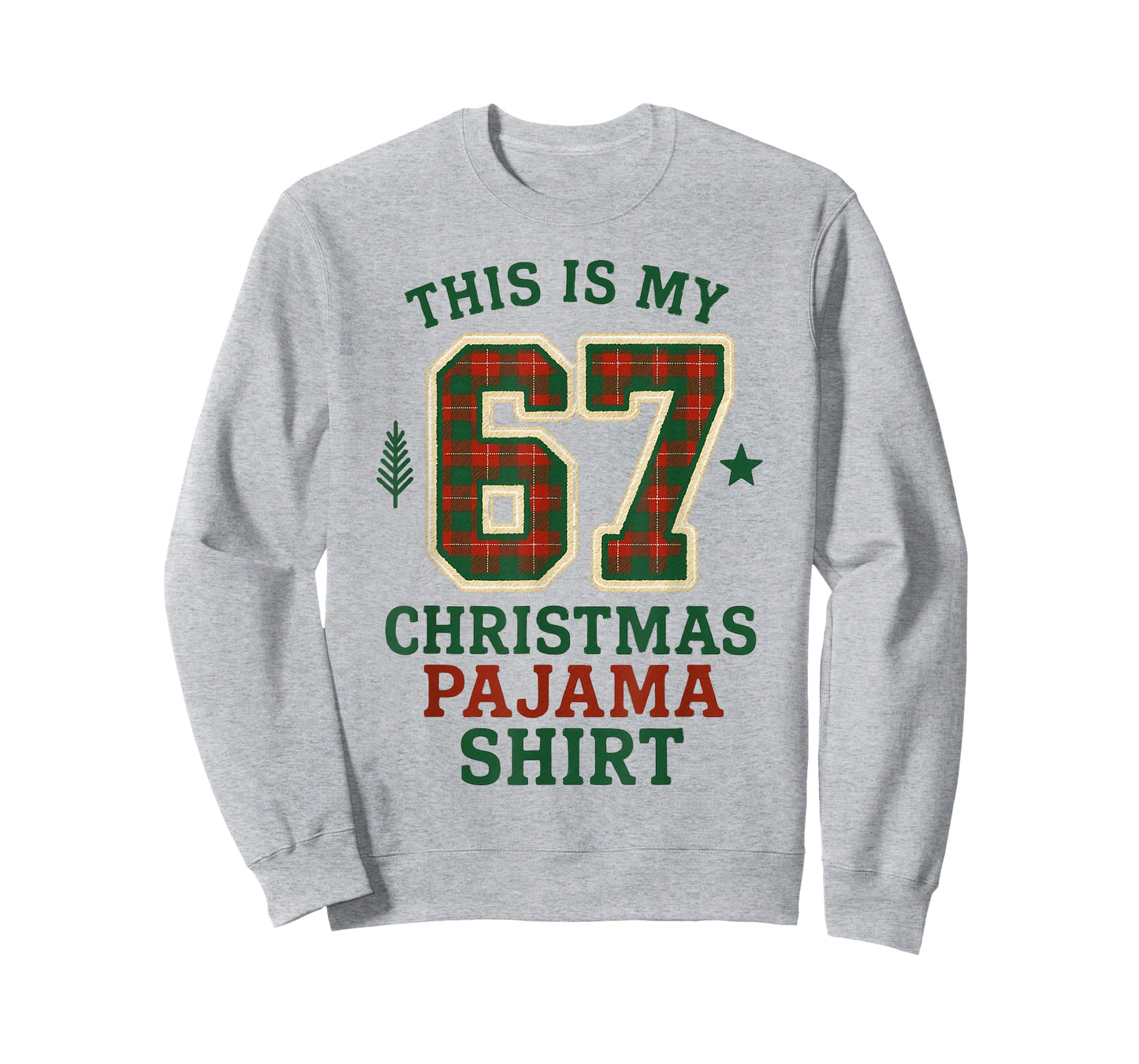 Funny Six Seven 67 Meme 6 7 Holiday Christmas Pajamas Kids T-Shirt