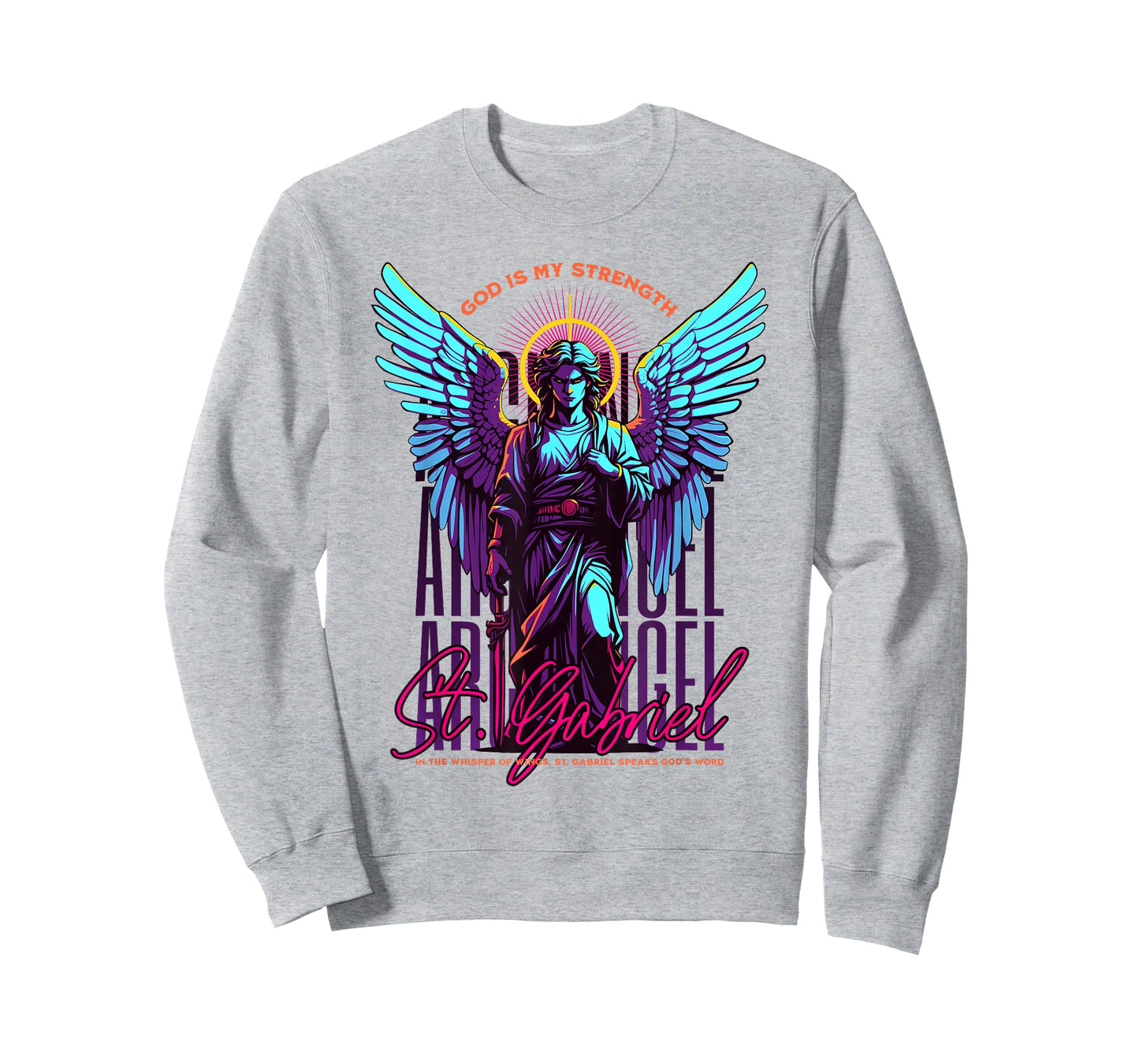 St Gabriel Religious Christian Angel Wings God Strength T-Shirt