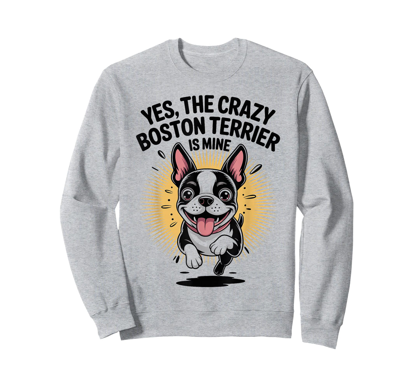 Cute Dog Breed Pet Lover Owner Cartoon Funny Boston Terrier T-Shirt