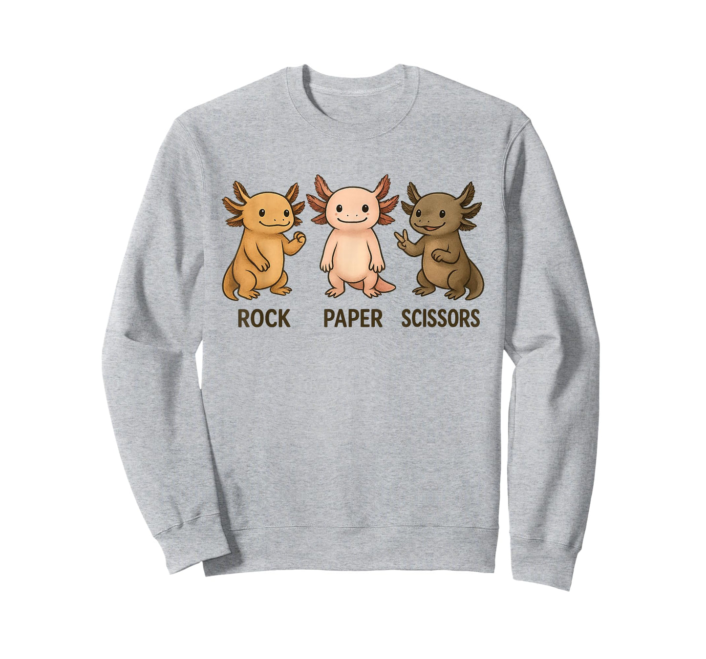 Funny Hand Game Axolotl Rock Paper Scissors – Cute Axolotl T-Shirt