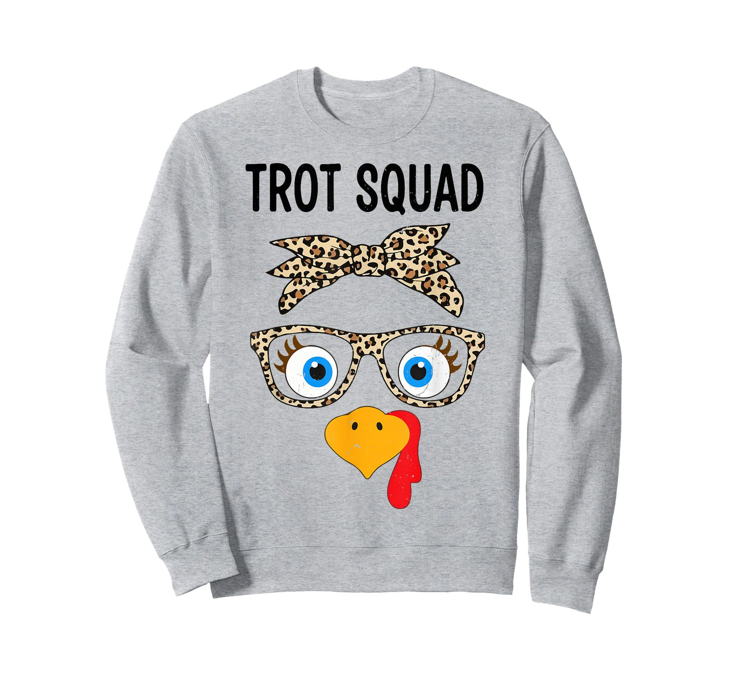 Thanksgiving Running Print Leopard Turkey Trot Squad 2025 T-Shirt