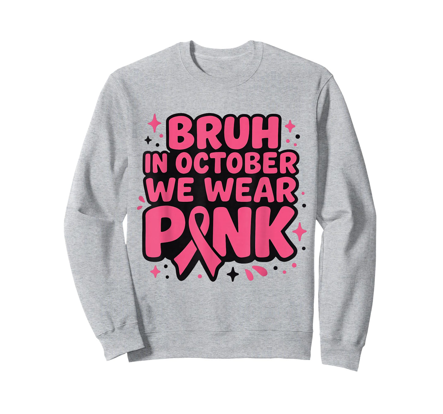 Breast Cancer Toddlers Kid Boys Girl in October We Wear Pink T-Shirt