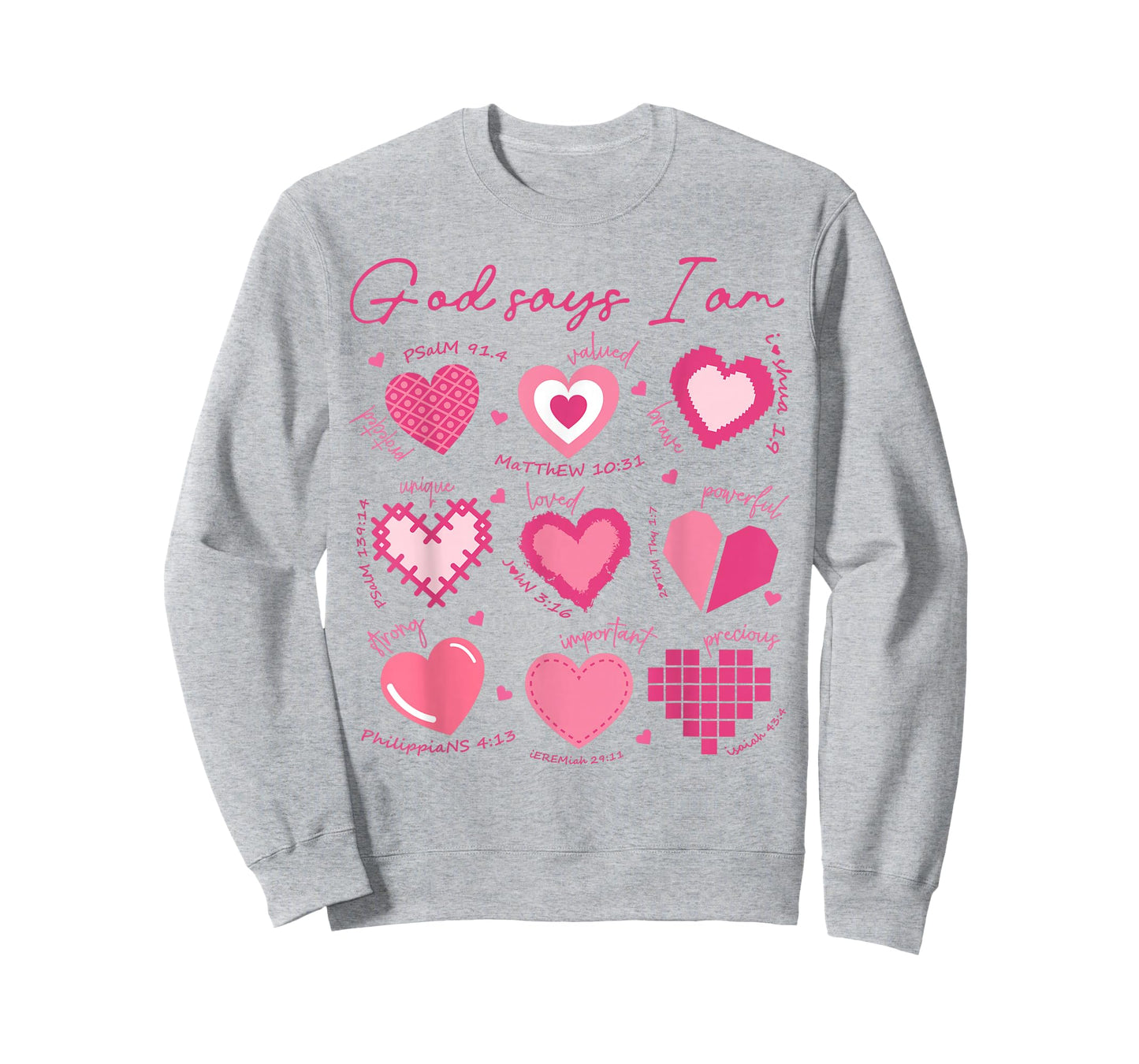 God Says I Am Christian for Girls Teens Women Valentines Day T-Shirt