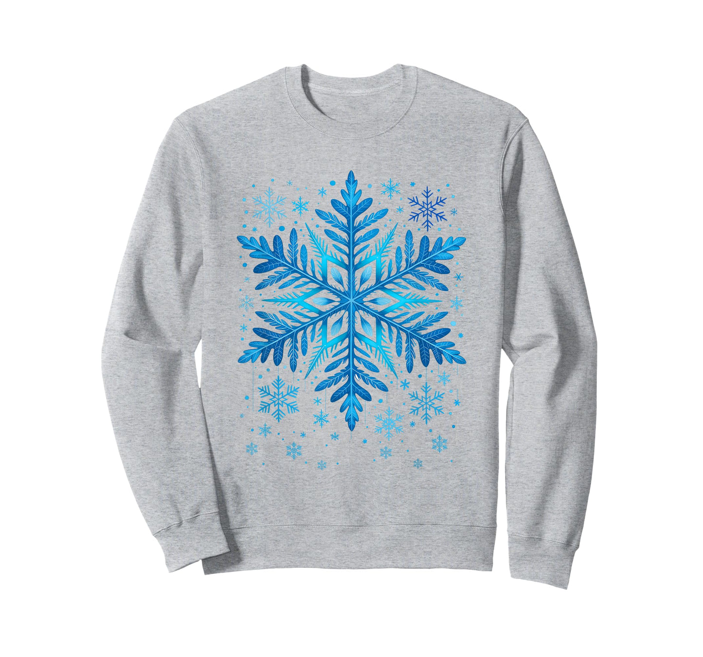 Winter Blue Snowflake Christmas Xmas Costumes Men Women T-Shirt