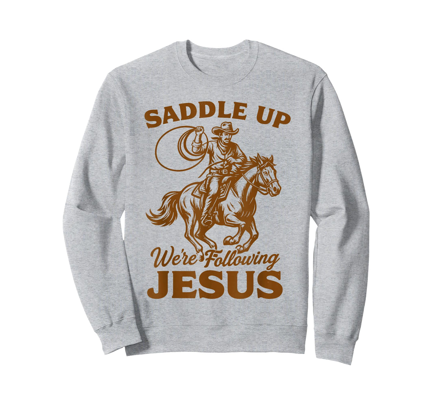 Cowboys Christian Rodeo Saddle Up We're Following Jesus T-Shirt