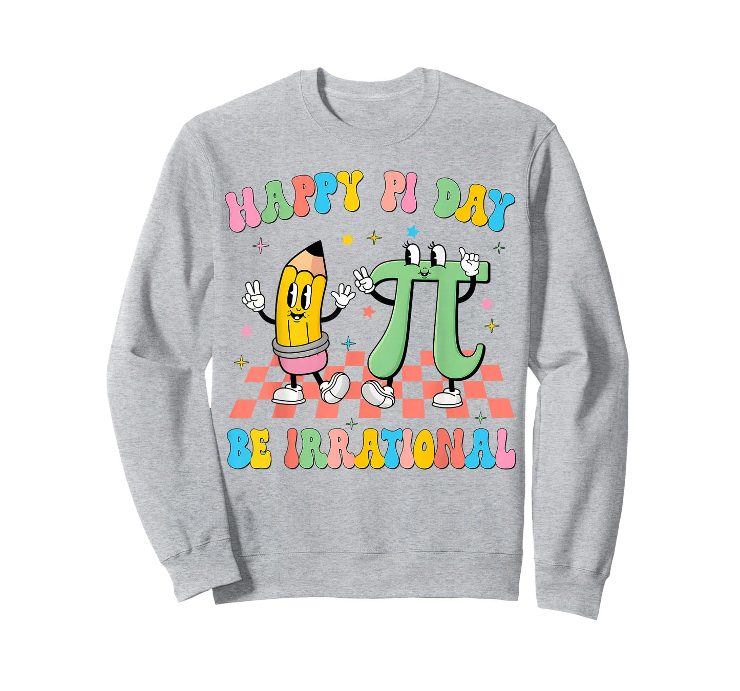 Happy Pi Day Be Irrational Pi 3.14 Teacher Groovy Kid Boy Gi T-Shirt