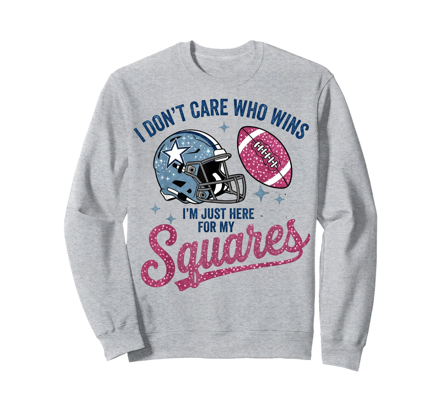 I Don’t Care Who Wins I’m Just Here for My Squares Football T-Shirt