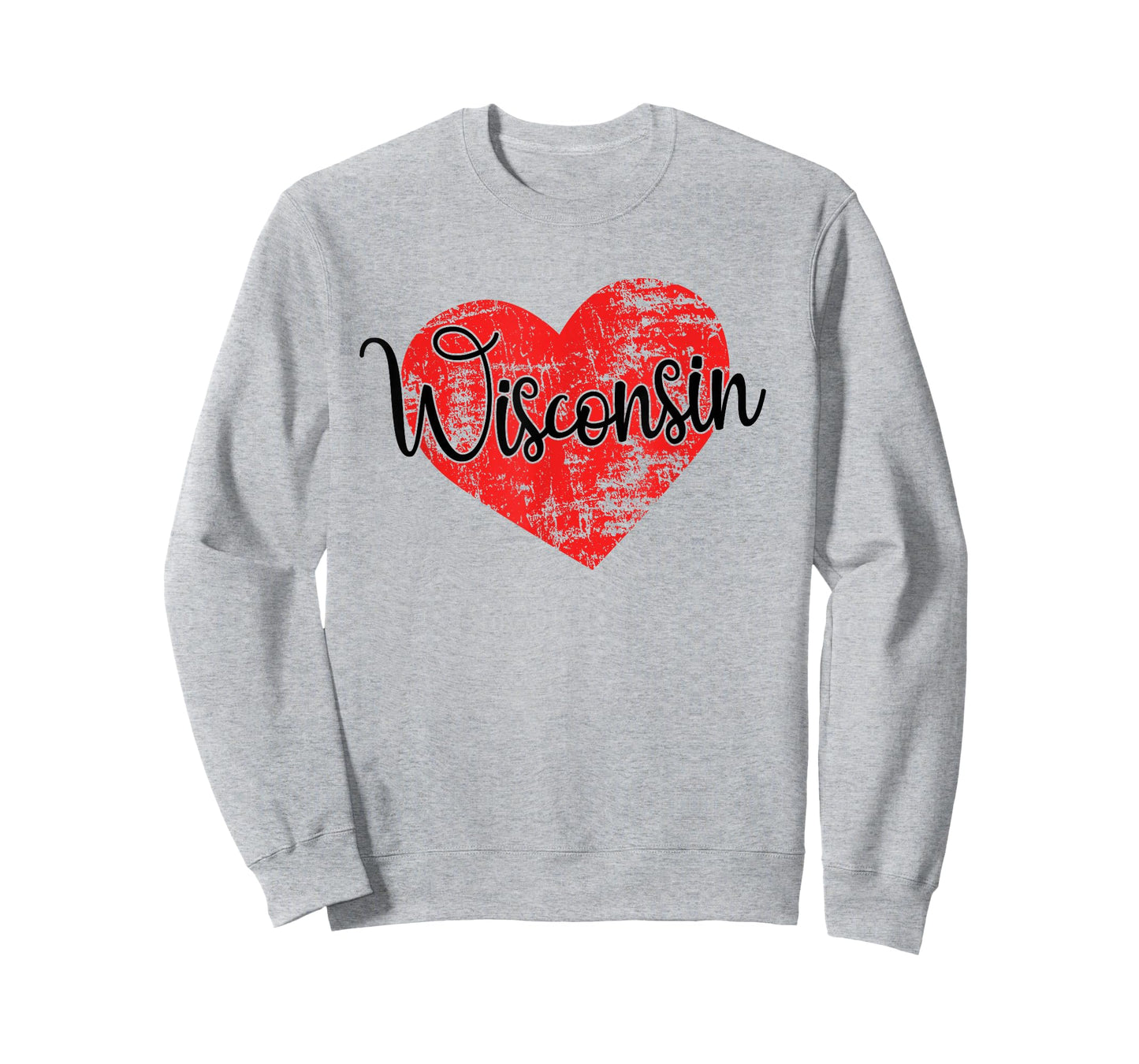 Wisconsin Love Cool Grunge Heart State Love Wisconsin Pride T-Shirt