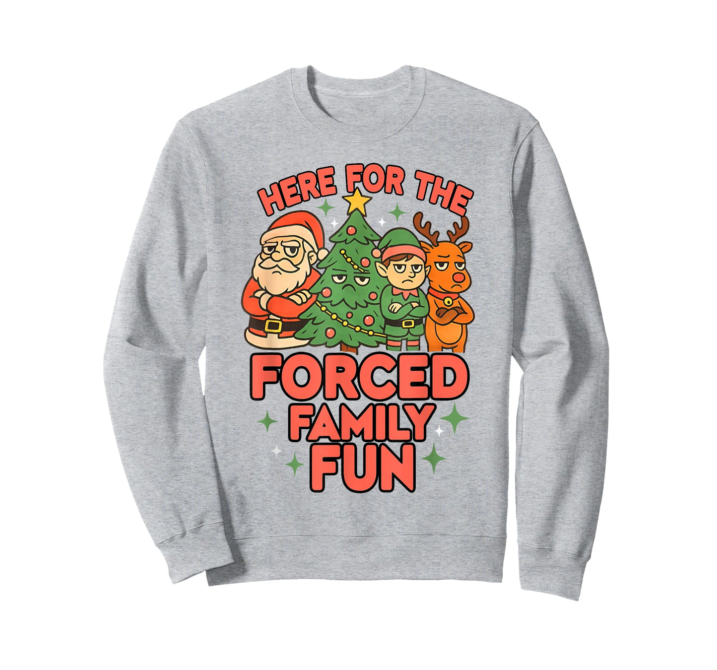 Here for The Forced Family Fun 2025 Family Matchin Christmas T-Shirt