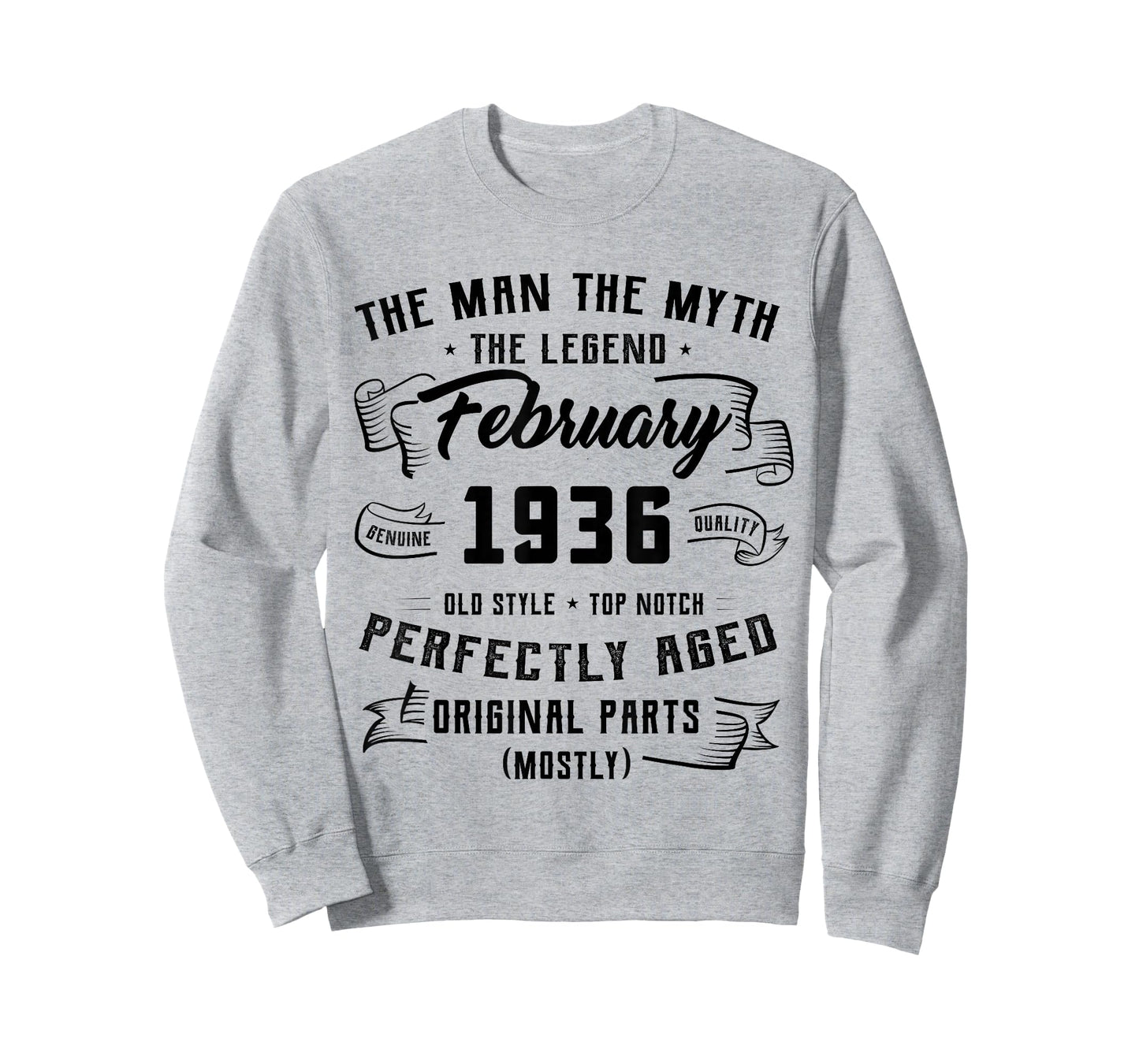 90th Birthday Tee Man Myth Legend February 1936 90 Yrs Old T-Shirt