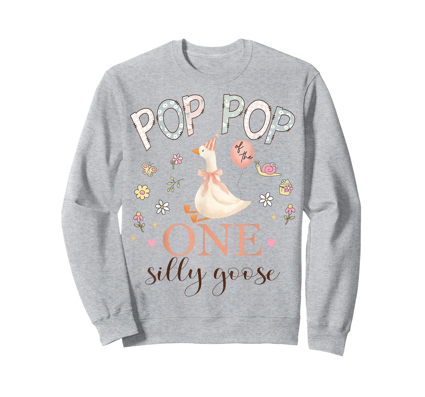 Pop Pop of The One Silly Goose 1st Birthday Girl Matching T-Shirt