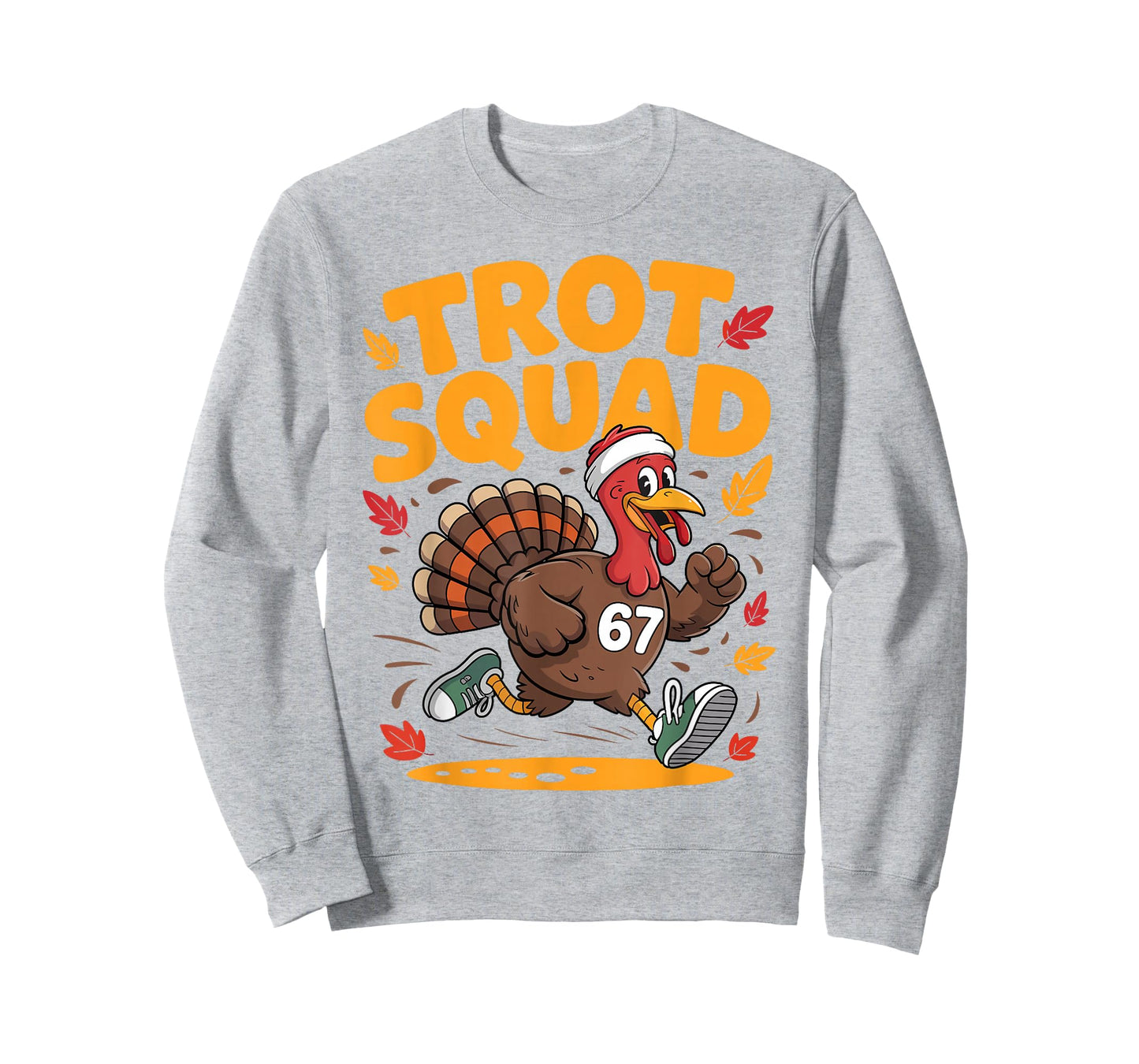 67 Meme Thanksgiving Turkey Trot Squad 67 Running Turkey T-Shirt