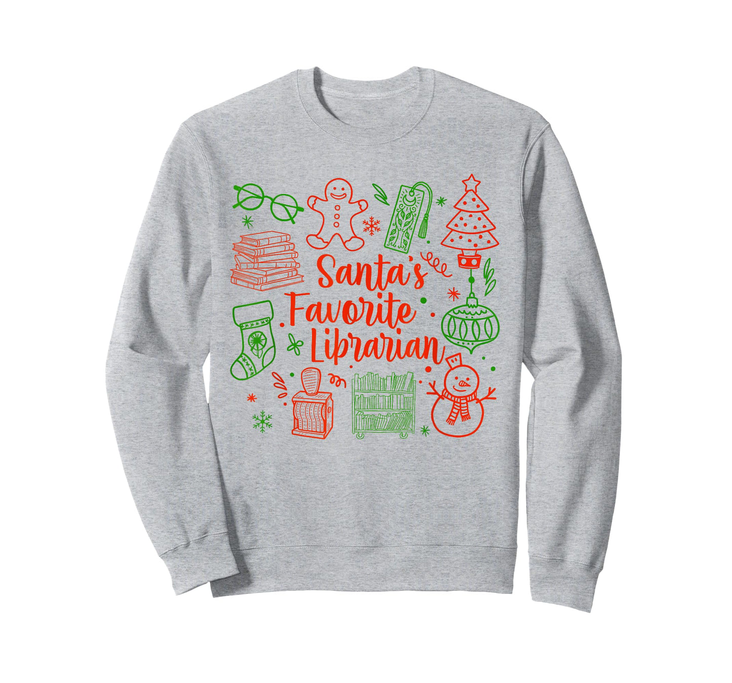 Christmas Book Lover Santa's Favorite Librarian Reading Book T-Shirt