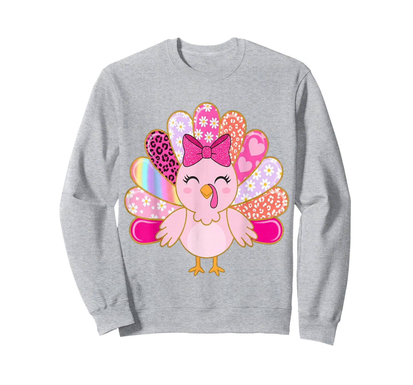Toddler Thankful Kids Pink Thanksgiving Girls Turkey Womens T-Shirt