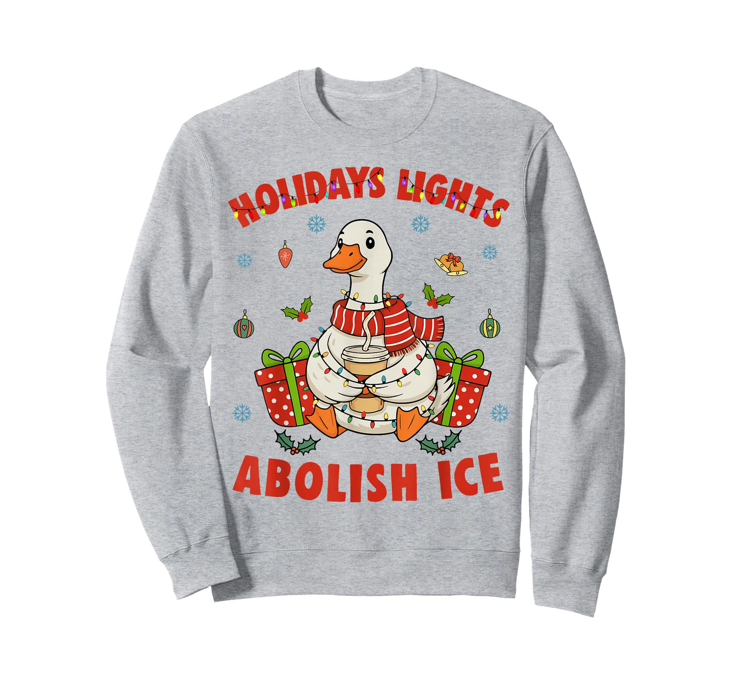 Holidays Lights Ice Silly Goose Christmas Winter Holiday T-Shirt