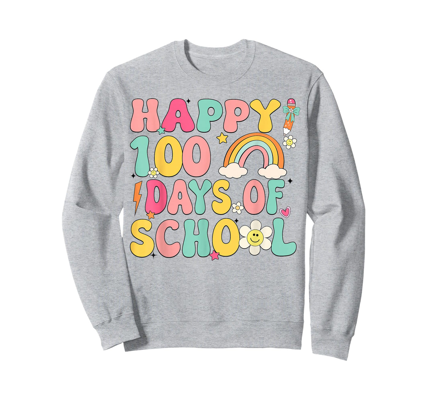 Happy 100 Days of School Girls Rainbow 100th Day of School T-Shirt
