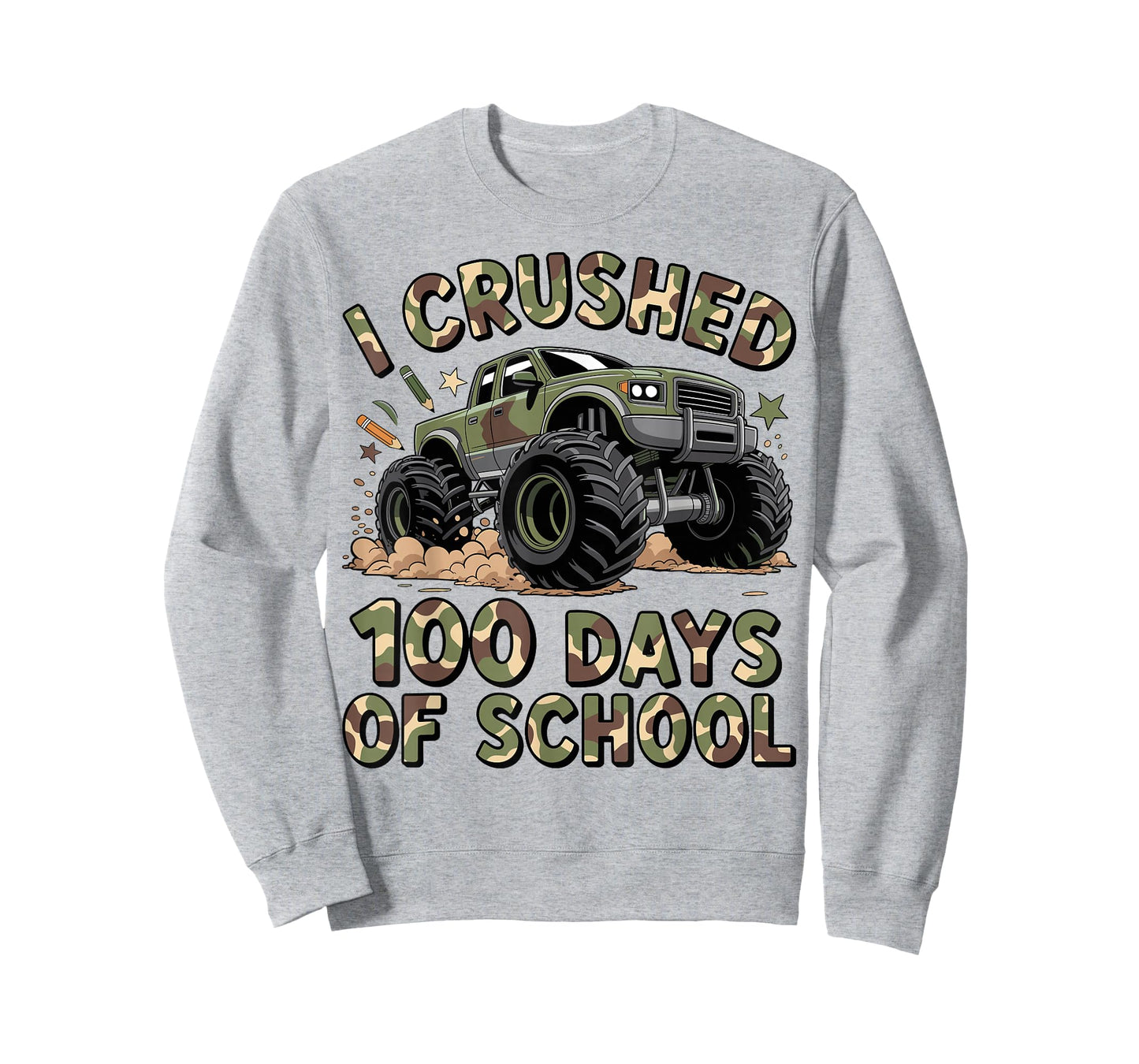 100 Days of School Monster Truck 100th Day of School Boys T-Shirt