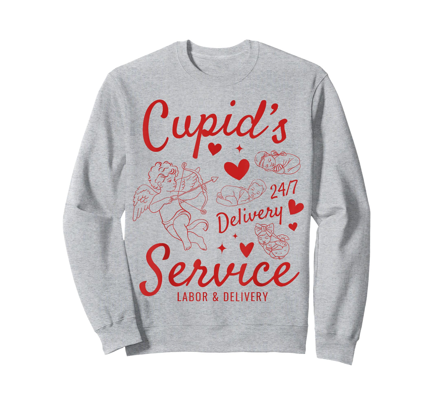 Cute Cupid's Service Labor and Delivery Nurse Valentine T-Shirt