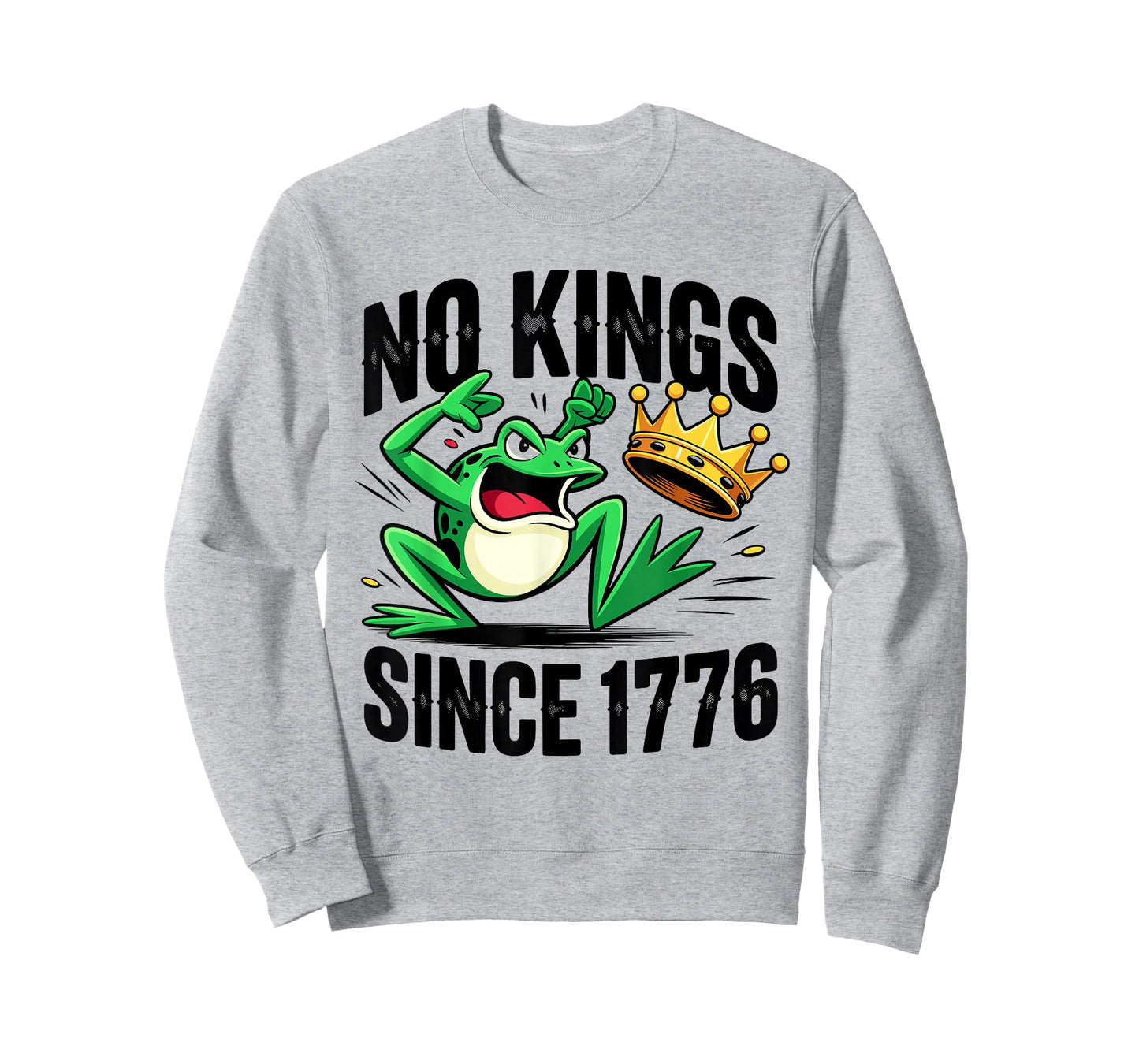 No Kings Since 1776 Funny Frog Protest Patriotic USA T-Shirt