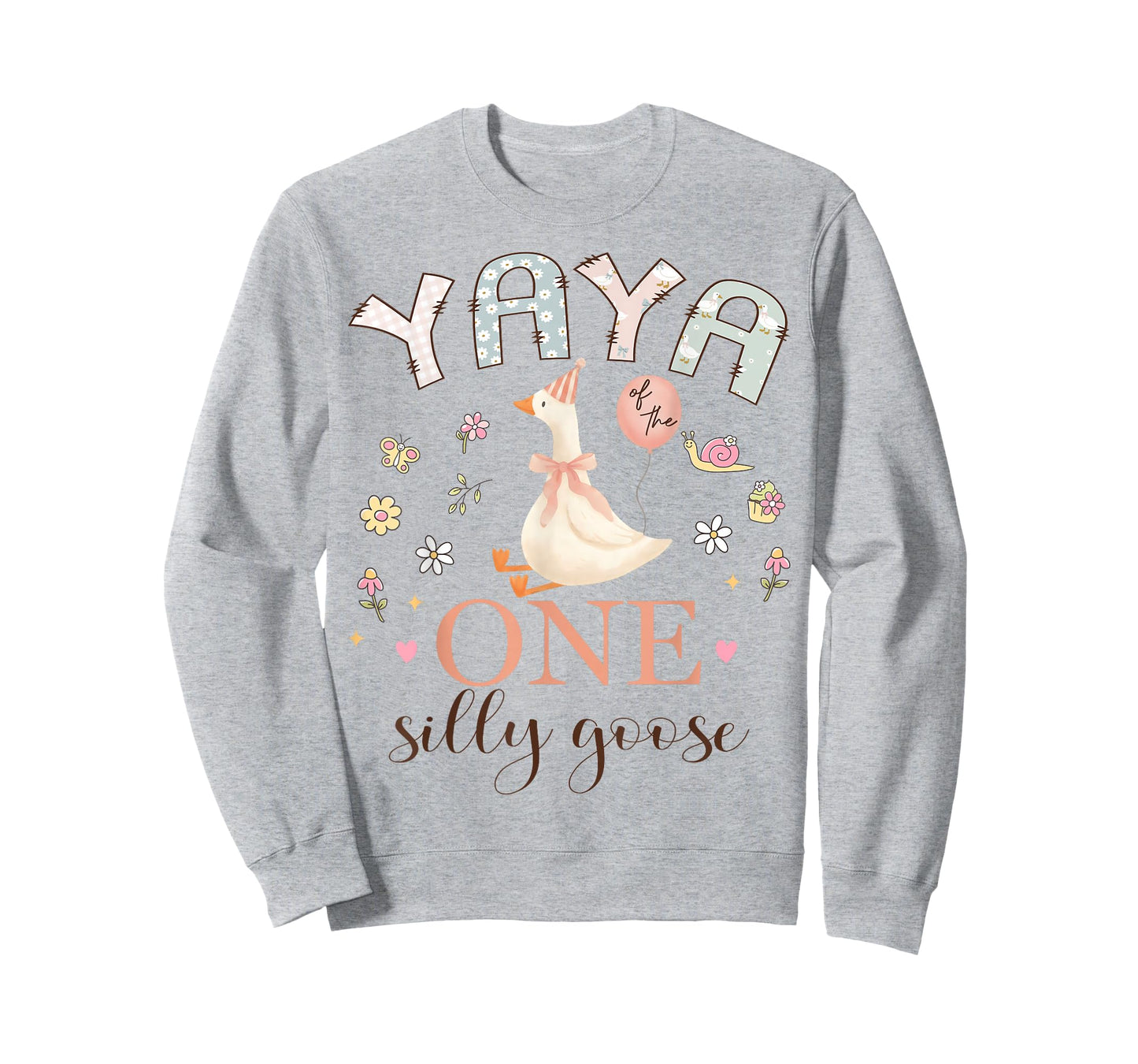 Yaya of The One Silly Goose 1st Birthday Girl Matching T-Shirt