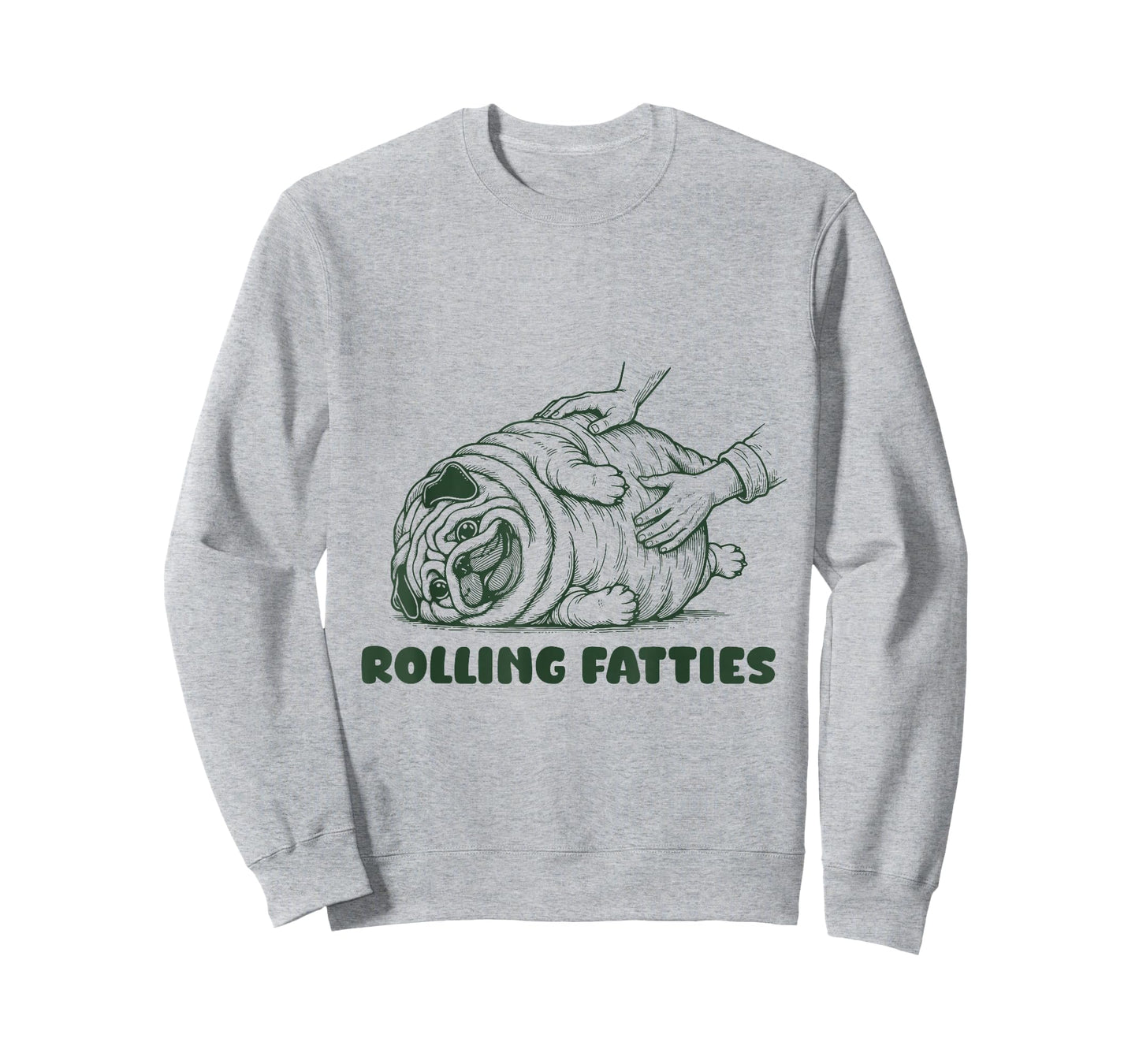 Rolling Fatties Pug Funny Cute Pug Lover T-Shirt
